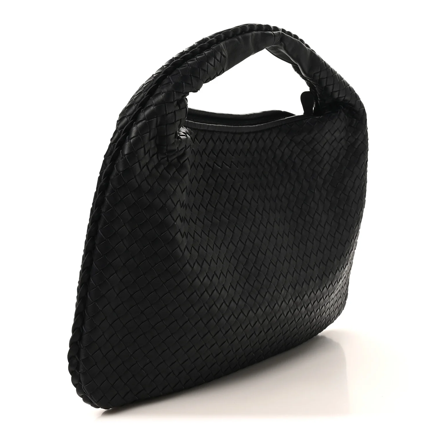 Nappa Intrecciato Large Veneta Hobo Black - Image 3