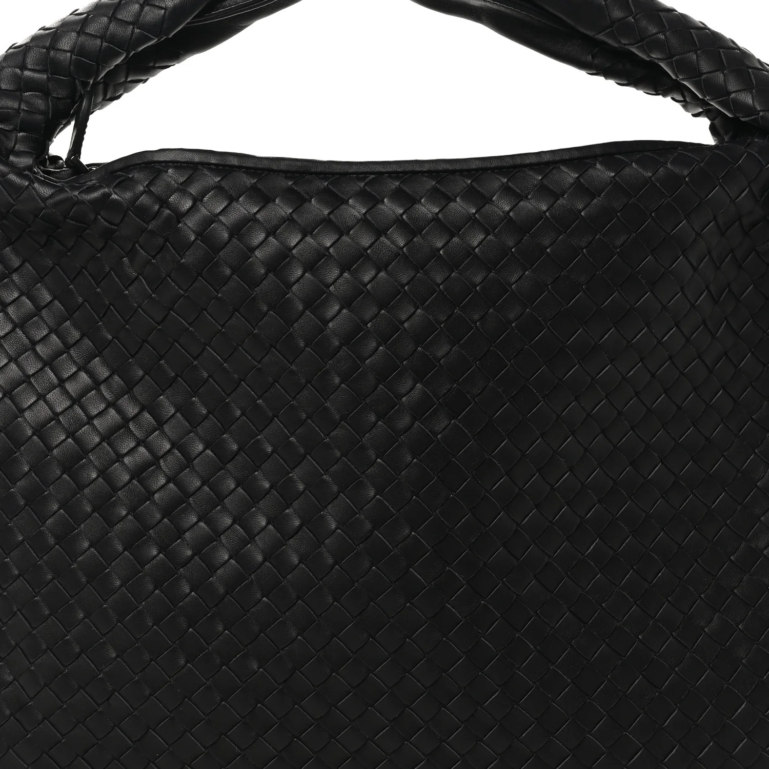 Nappa Intrecciato Large Veneta Hobo Black - Image 7