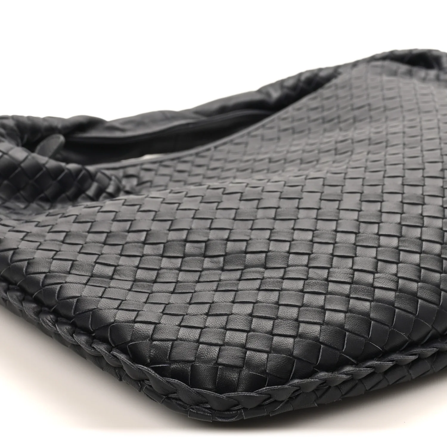 Nappa Intrecciato Large Veneta Hobo Black - Image 8