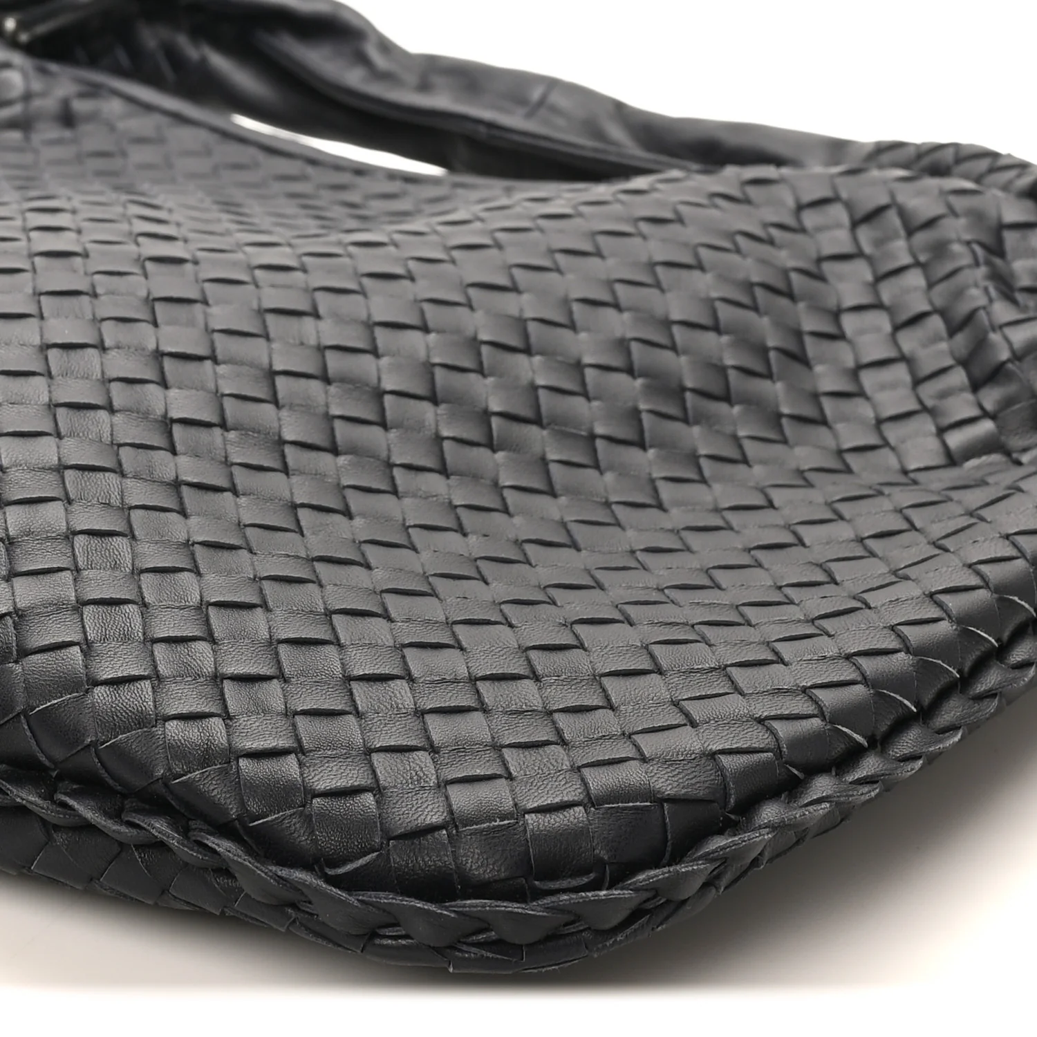 Nappa Intrecciato Large Veneta Hobo Black - Image 9