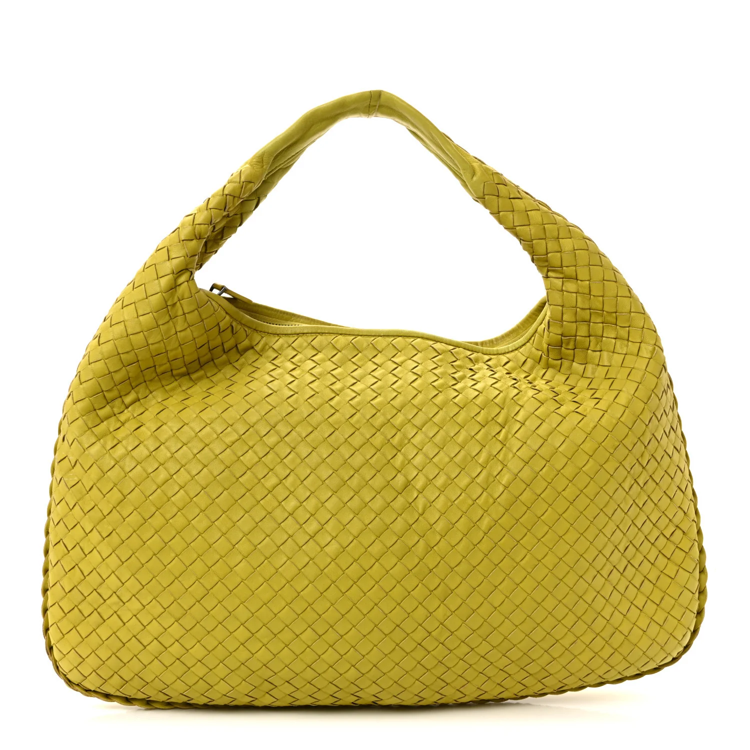 Nappa Intrecciato Large Veneta Hobo Buttercup