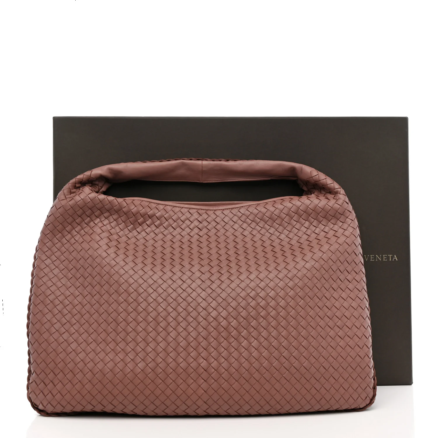 Nappa Intrecciato Large Veneta Hobo Mallow - Image 12