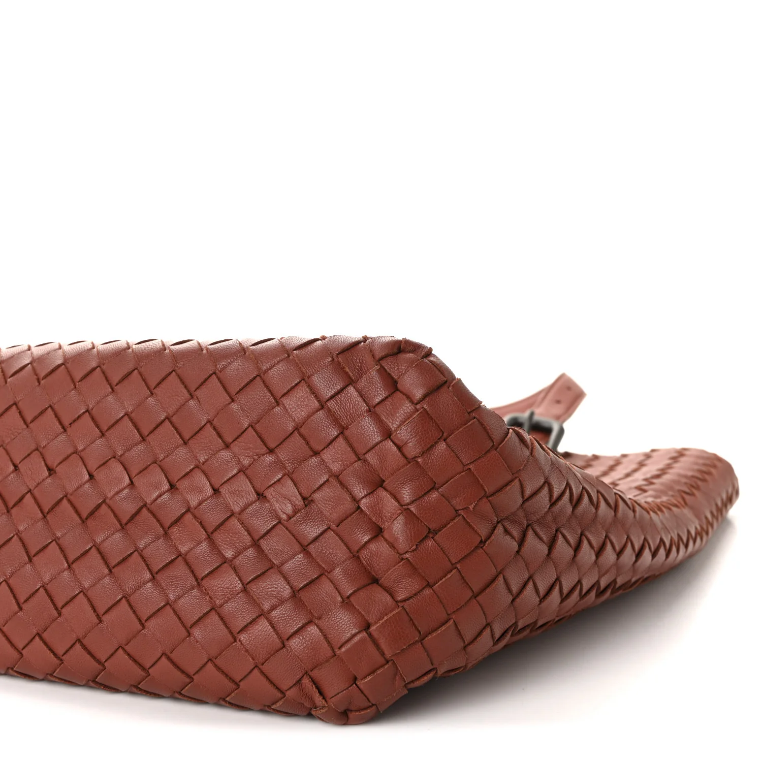Nappa Intrecciato Light Calf Shopper Tote Corallo - Image 9