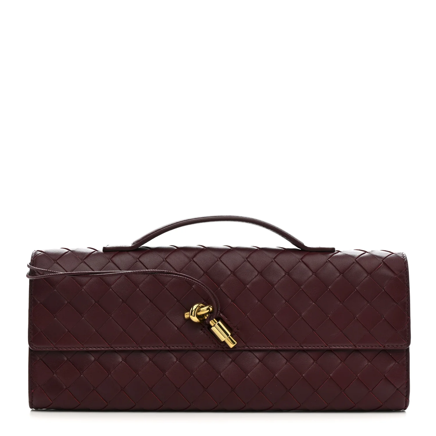 Nappa Intrecciato Long Andiamo Top Handle Clutch Barolo