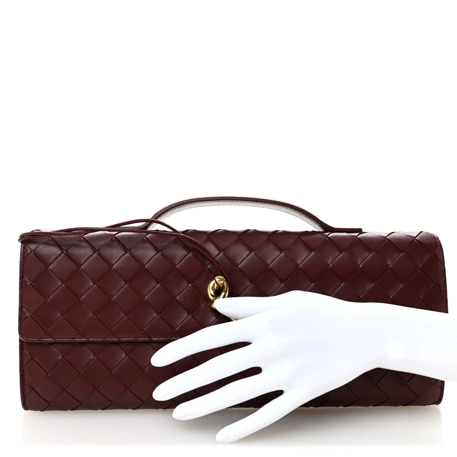 Nappa Intrecciato Long Andiamo Top Handle Clutch Barolo - Image 2
