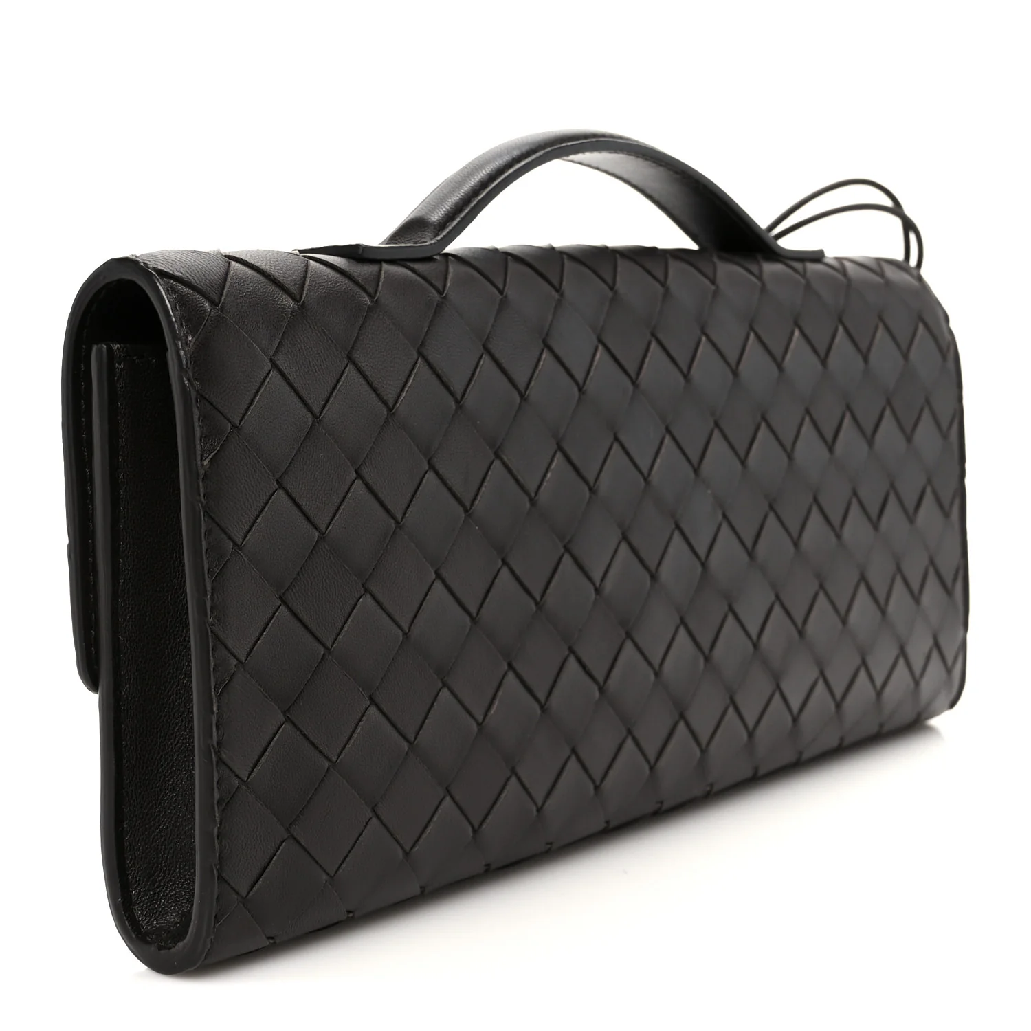 Nappa Intrecciato Long Andiamo Top Handle Clutch Fondant - Image 3