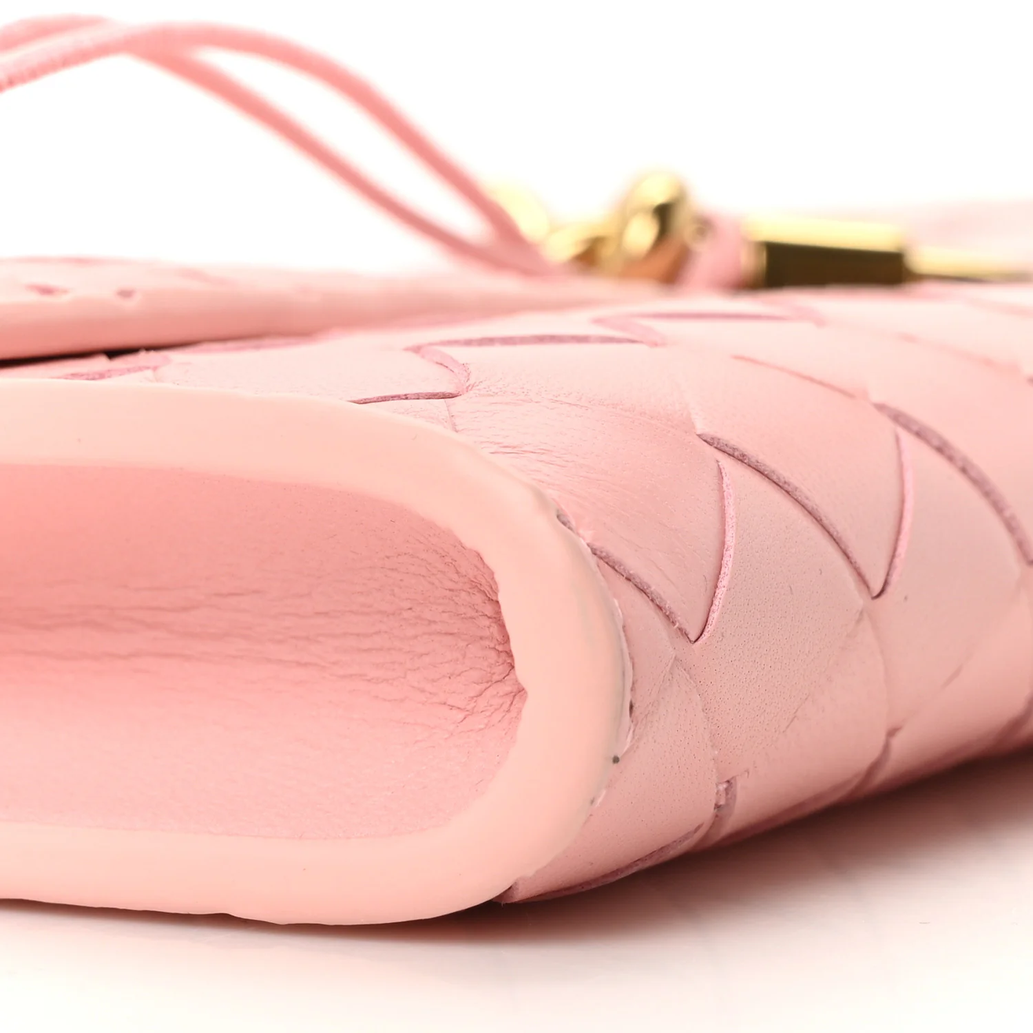 Nappa Intrecciato Long Andiamo Top Handle Clutch Rose - Image 8