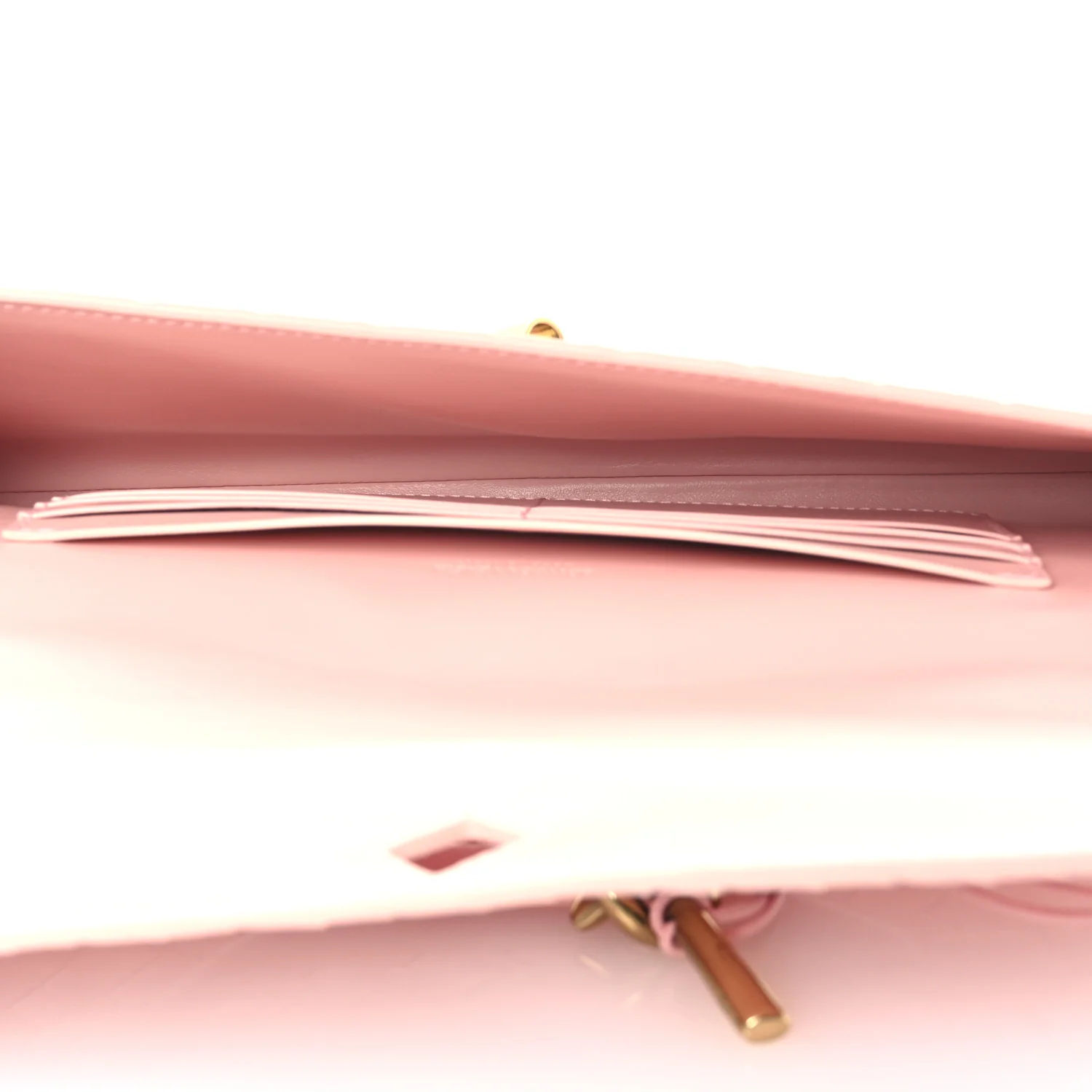 Nappa Intrecciato Long Andiamo Top Handle Clutch Rose - Image 5