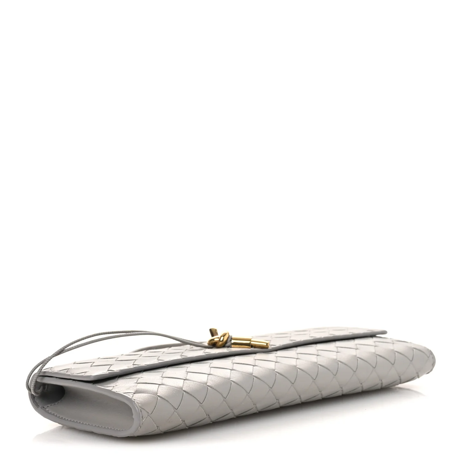Nappa Intrecciato Long Andiamo Top Handle Clutch Sterling - Image 4