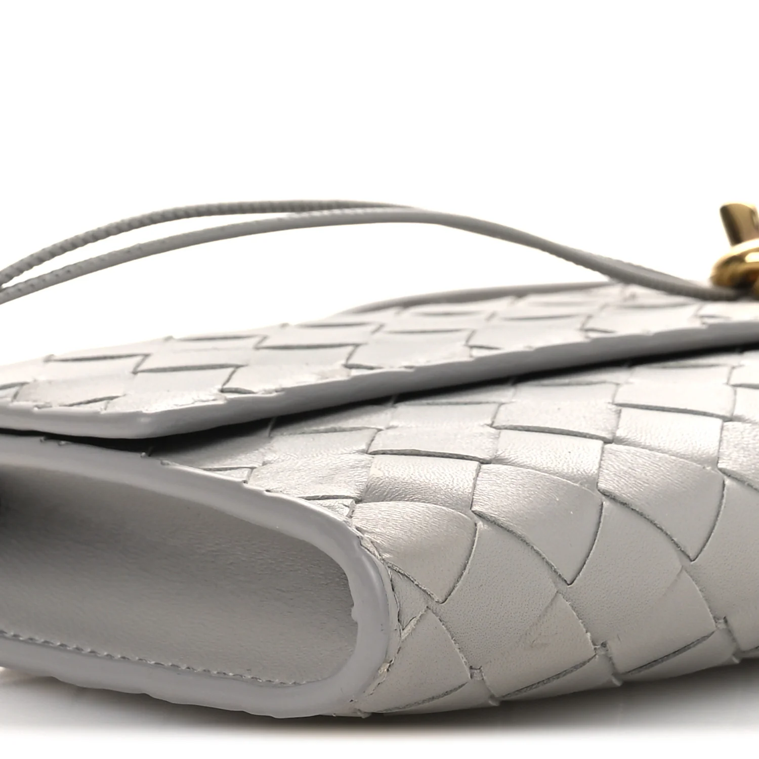 Nappa Intrecciato Long Andiamo Top Handle Clutch Sterling - Image 8