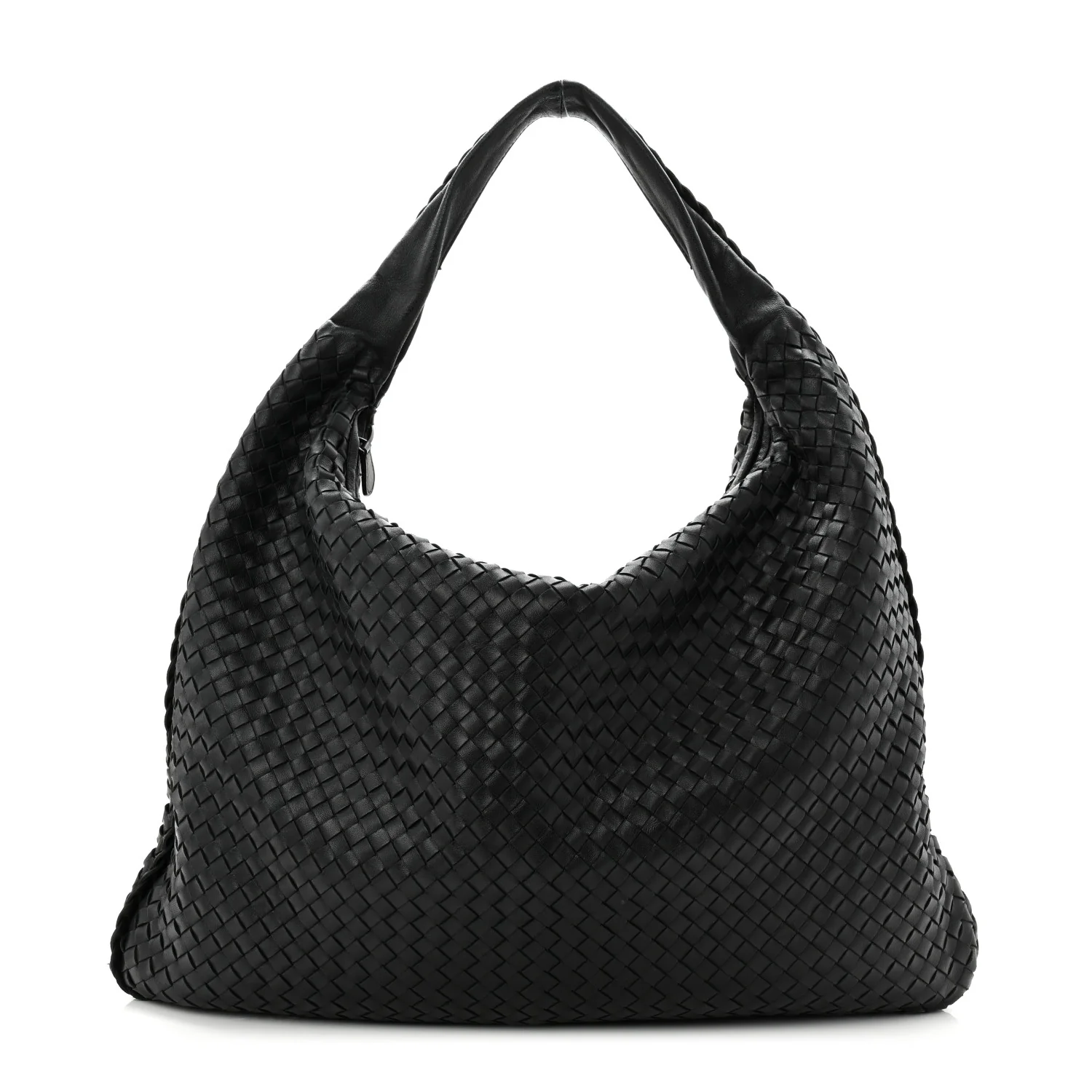 Nappa Intrecciato Maxi Veneta Hobo Black