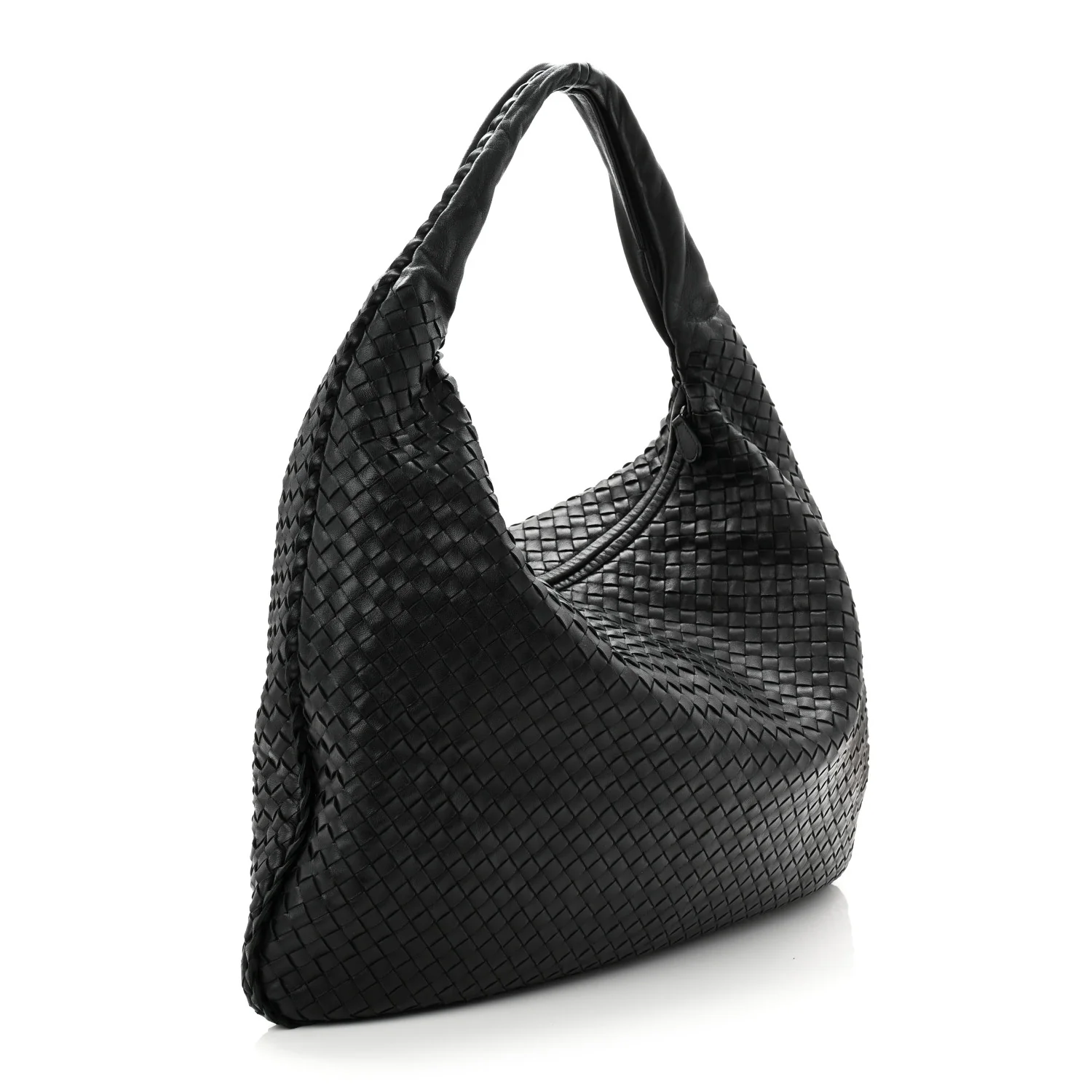 Nappa Intrecciato Maxi Veneta Hobo Black - Image 3