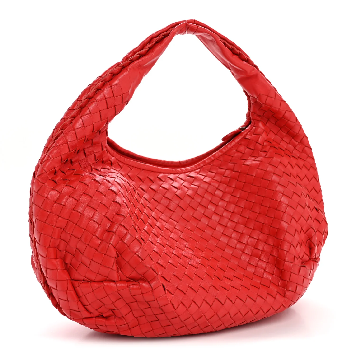 Nappa Intrecciato Medium Belly Veneta Hobo Flame - Image 4