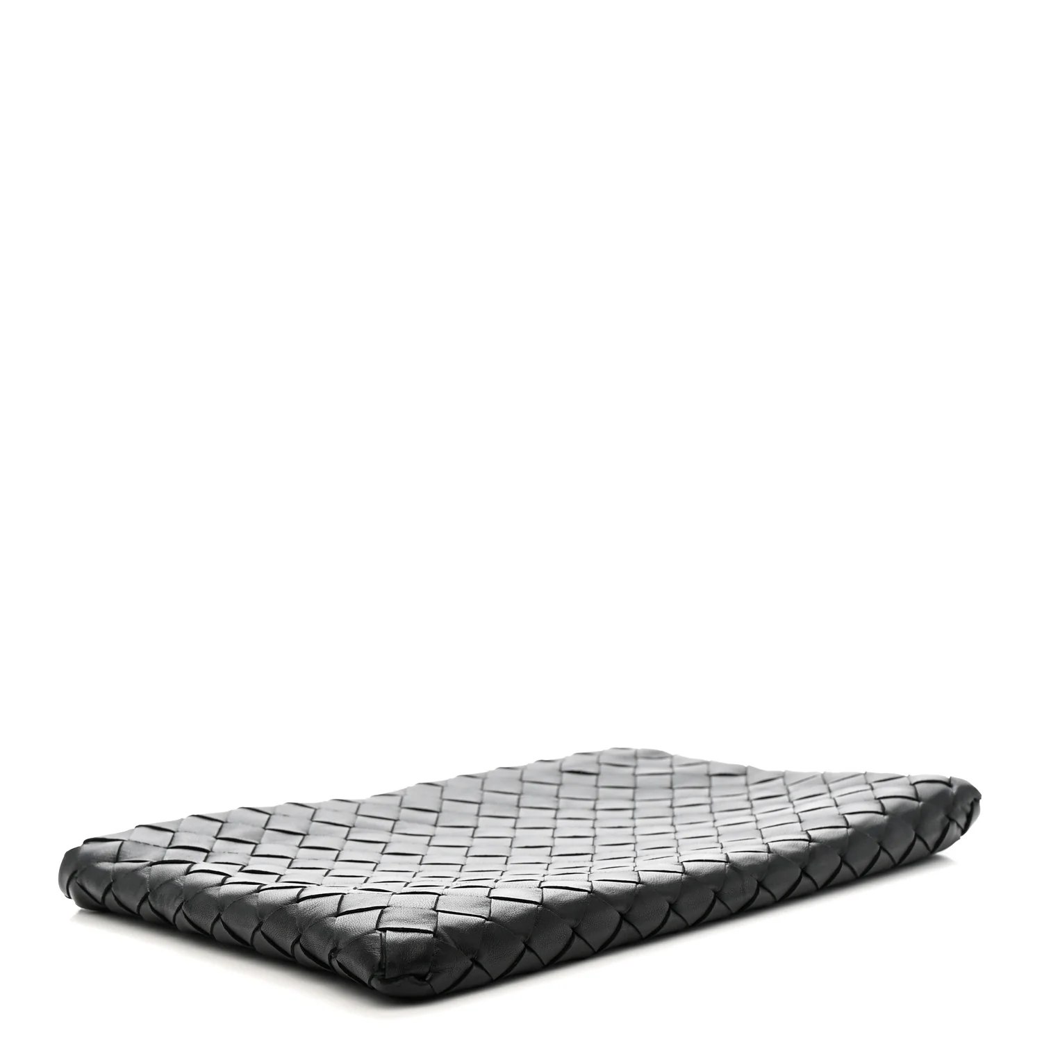 Nappa Intrecciato Medium Flat Zip Pouch Black - Image 4