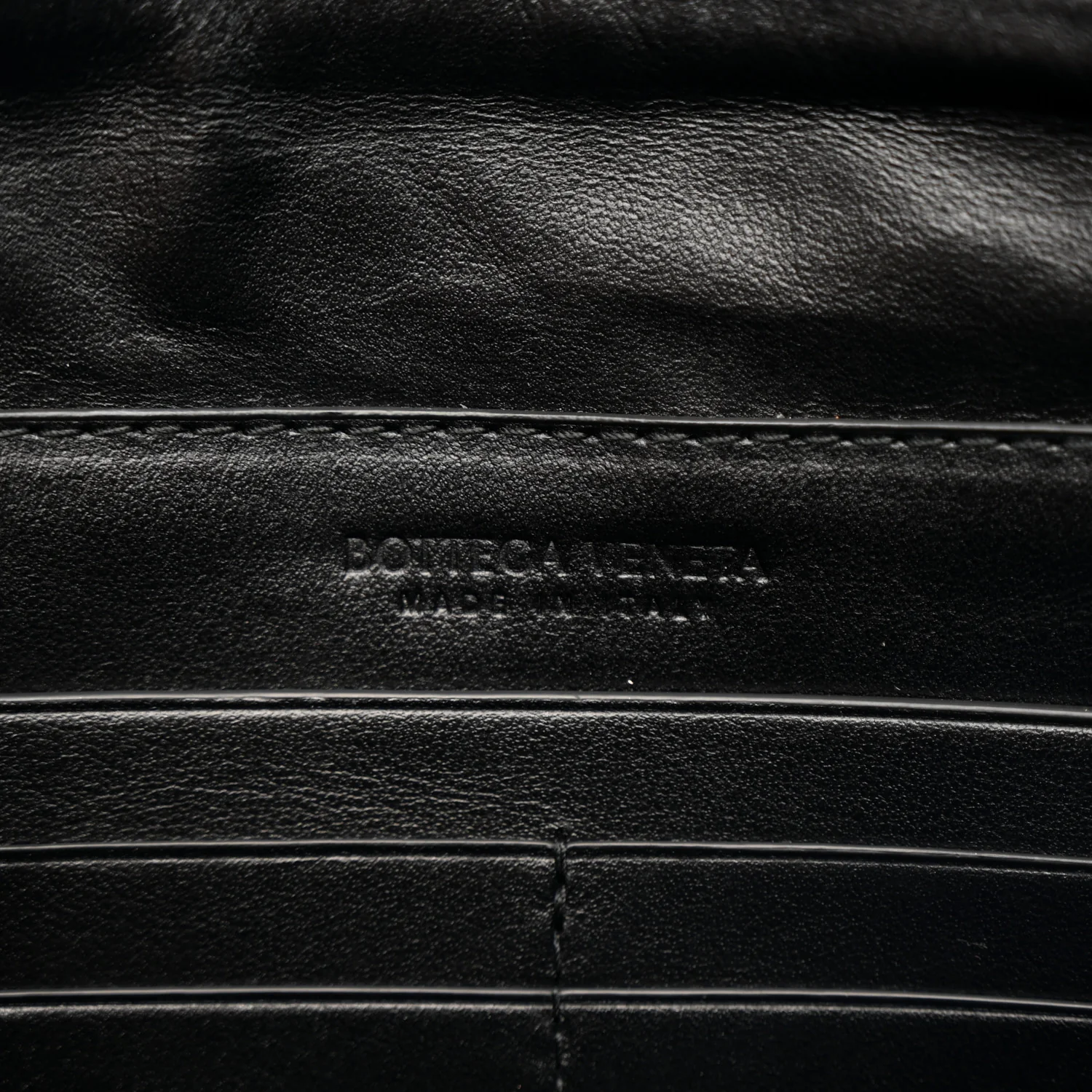 Nappa Intrecciato Medium Flat Zip Pouch Black - Image 6