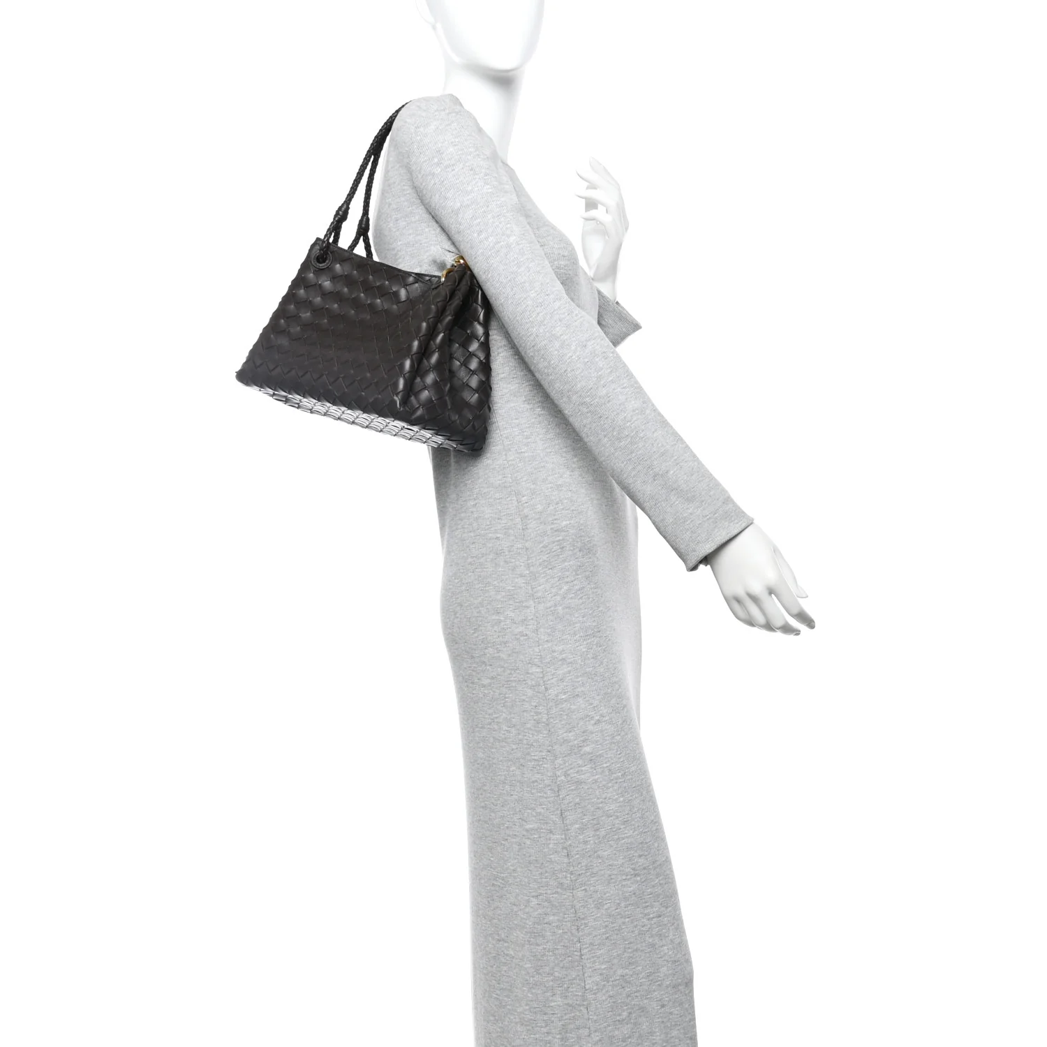 Nappa Intrecciato Medium Parachute Shoulder Bag Fondant - Image 2