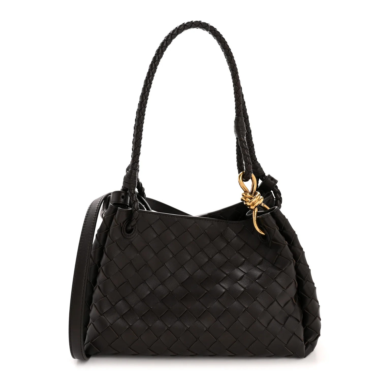 Nappa Intrecciato Medium Parachute Shoulder Bag Fondant