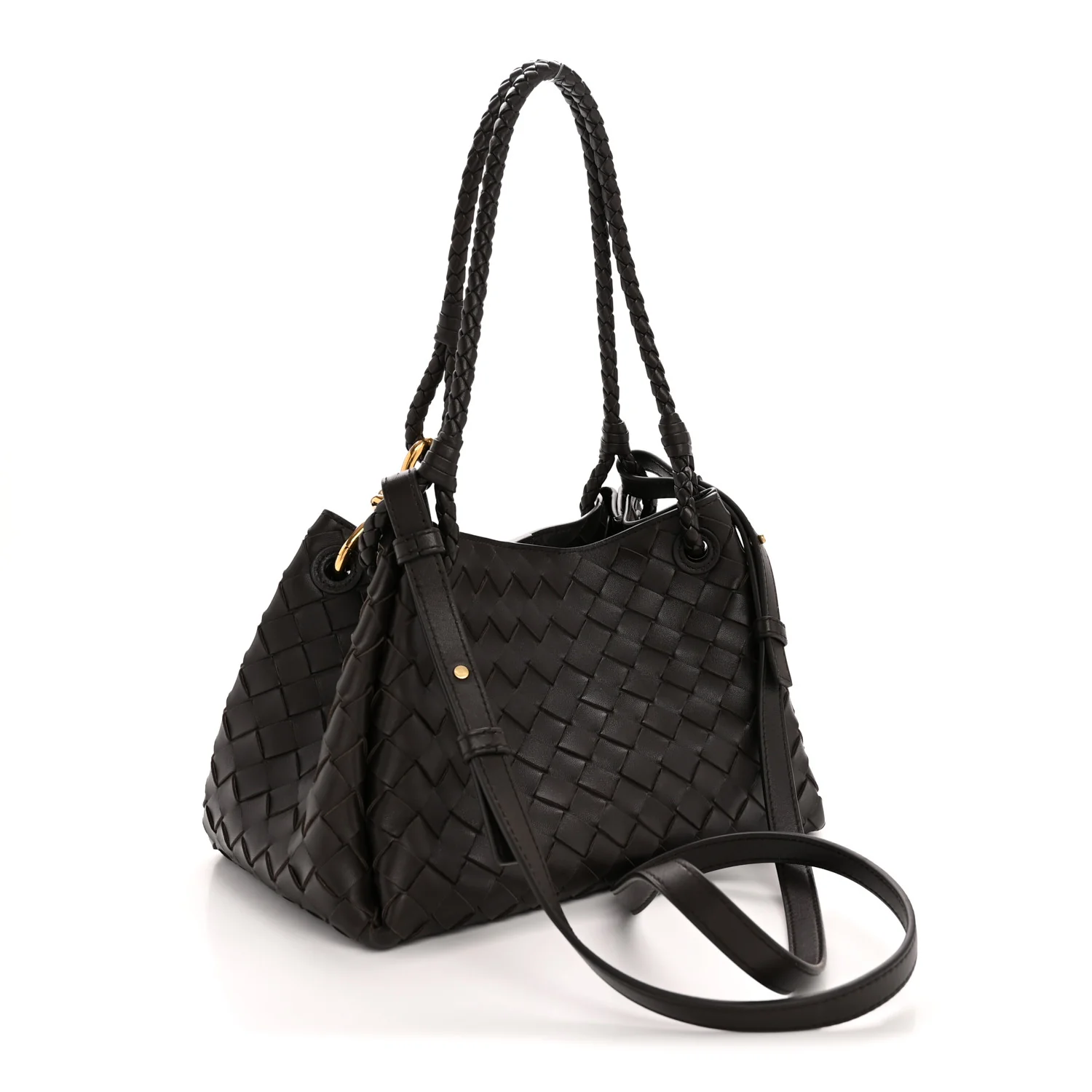 Nappa Intrecciato Medium Parachute Shoulder Bag Fondant - Image 3