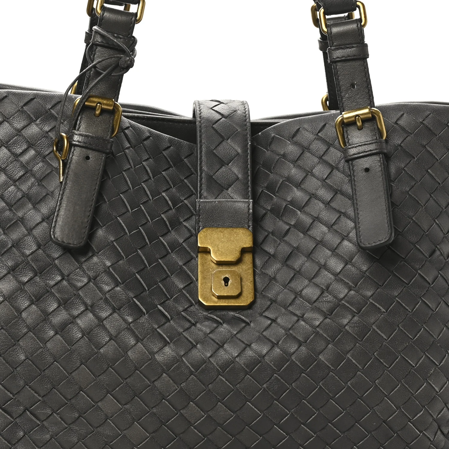 Nappa Intrecciato Medium Roma Tote Ferro Gray - Image 8