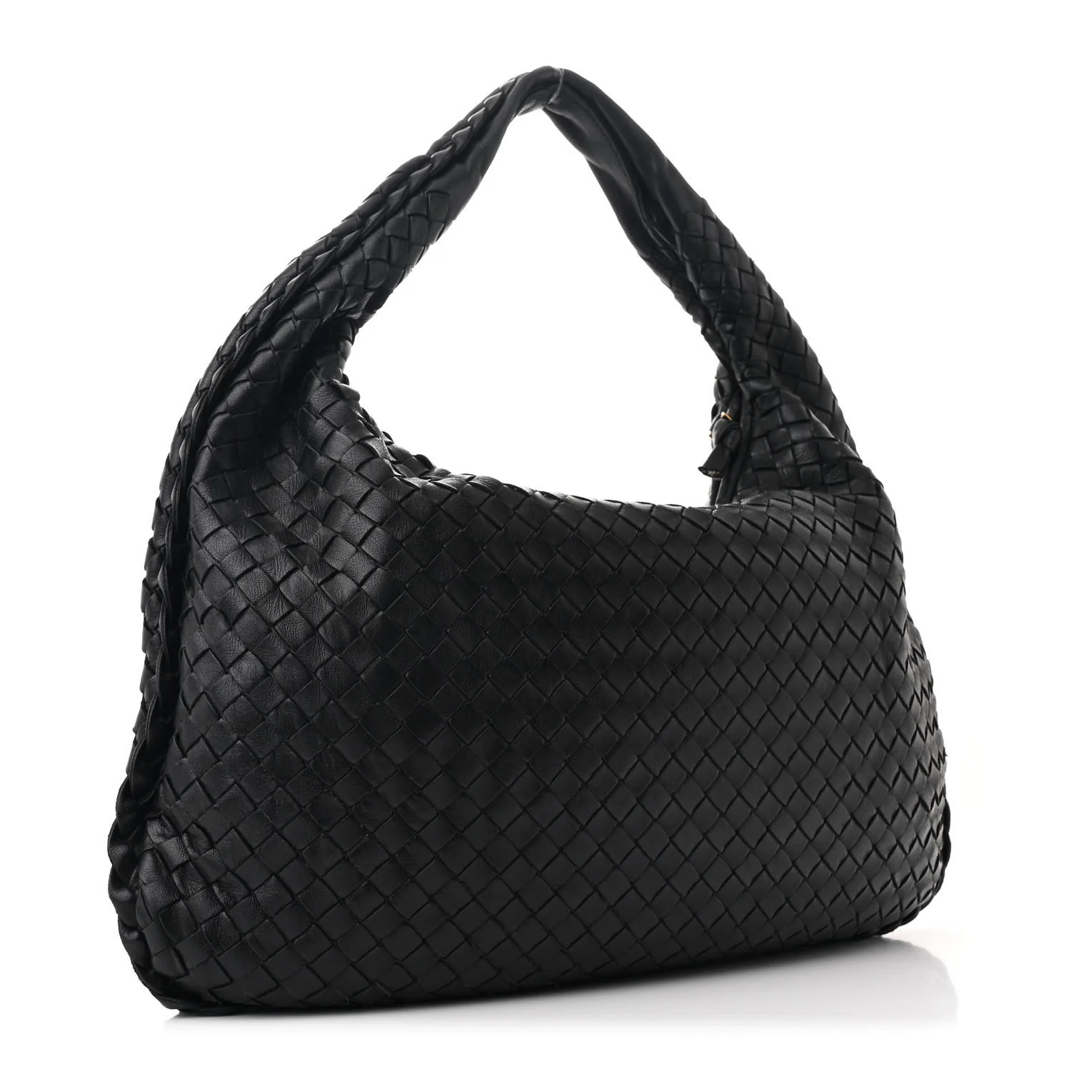 Nappa Intrecciato Medium Veneta Hobo Black - Image 3