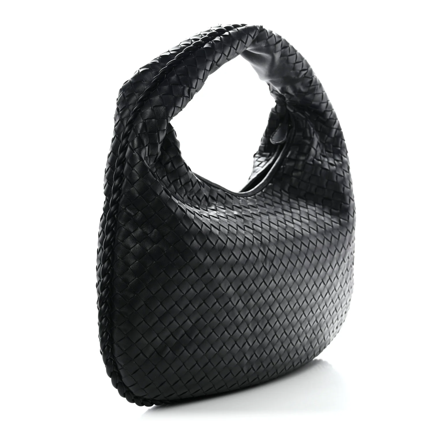 Nappa Intrecciato Medium Veneta Hobo Black - Image 3