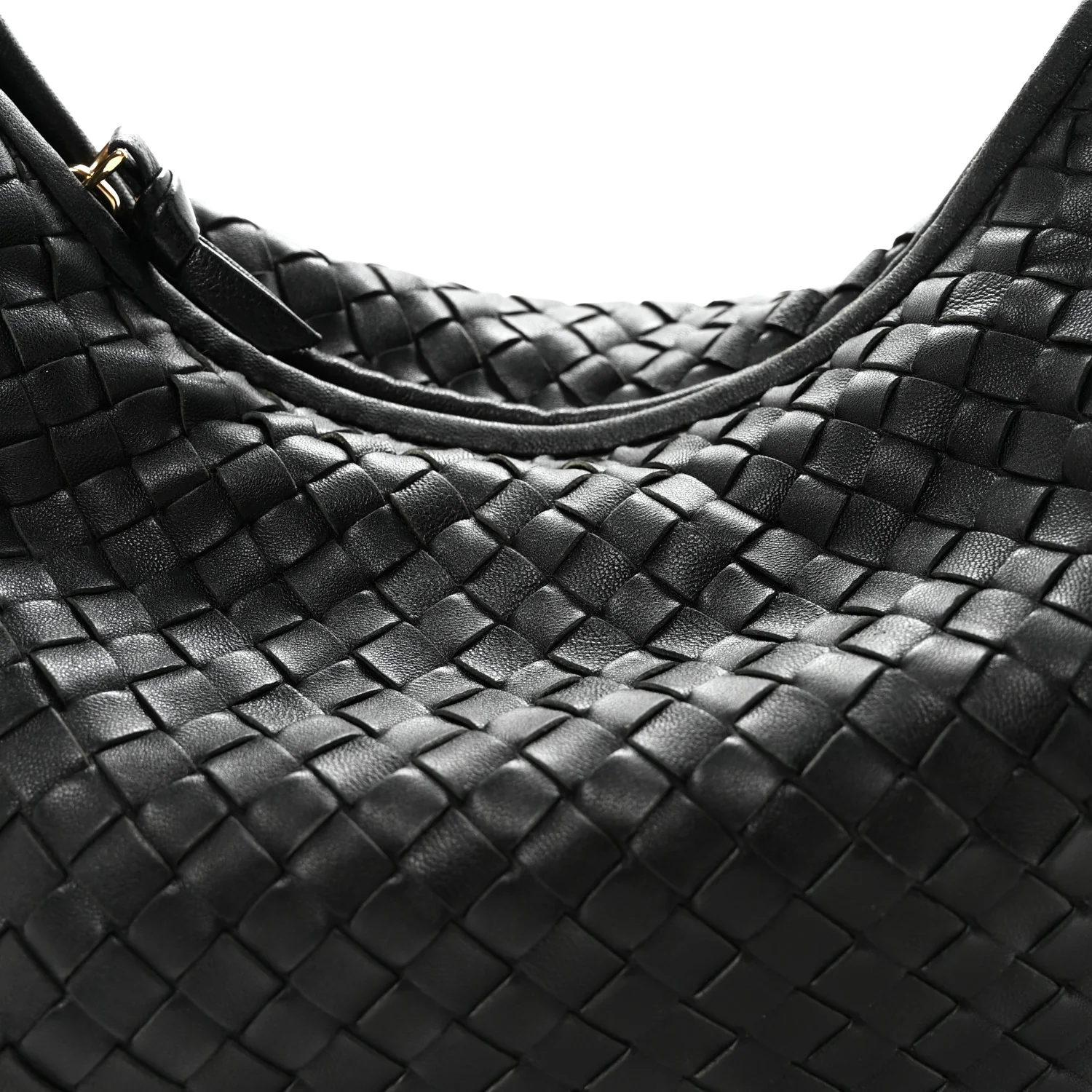 Nappa Intrecciato Medium Veneta Hobo Black - Image 7