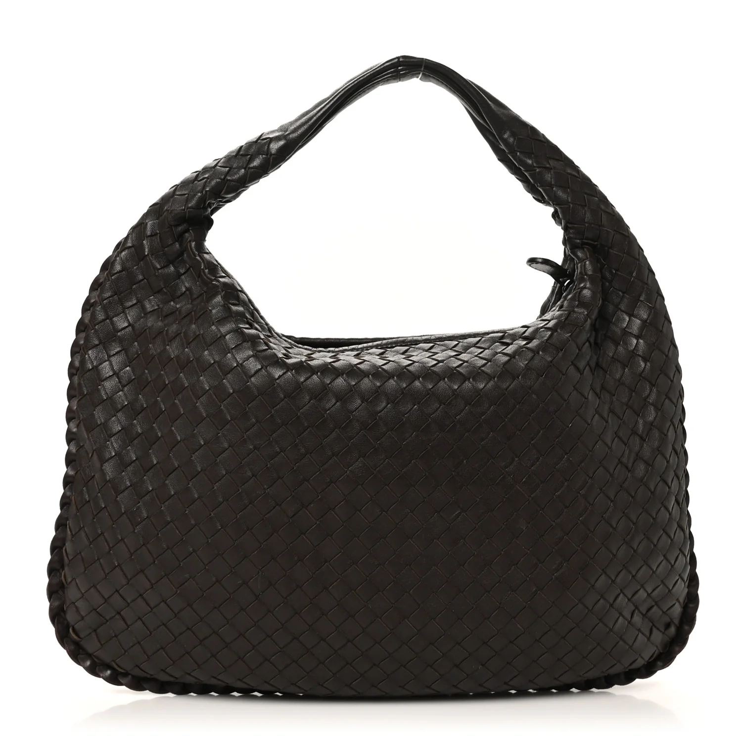 Nappa Intrecciato Medium Veneta Hobo Ebano