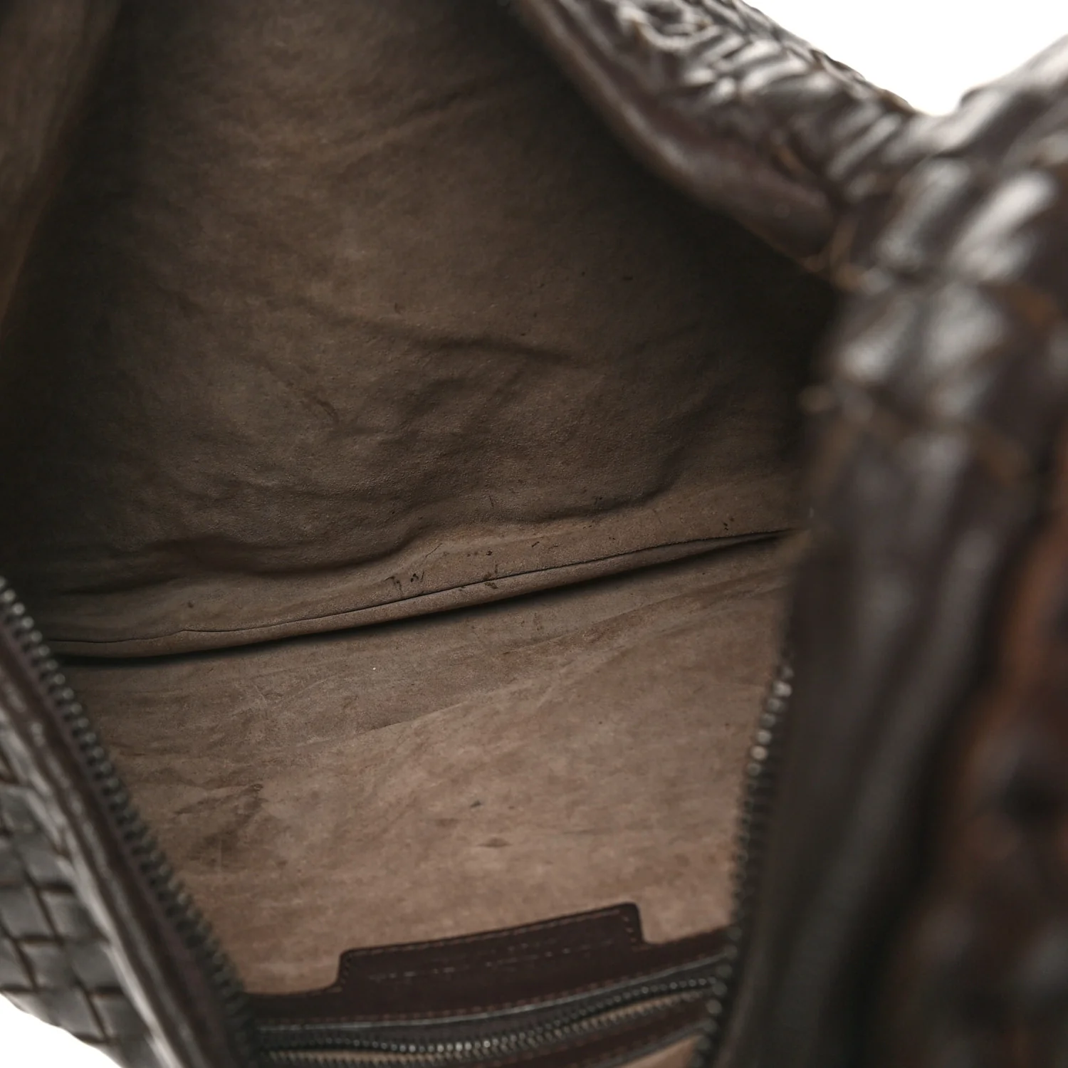 Nappa Intrecciato Medium Veneta Hobo Ebano - Image 6