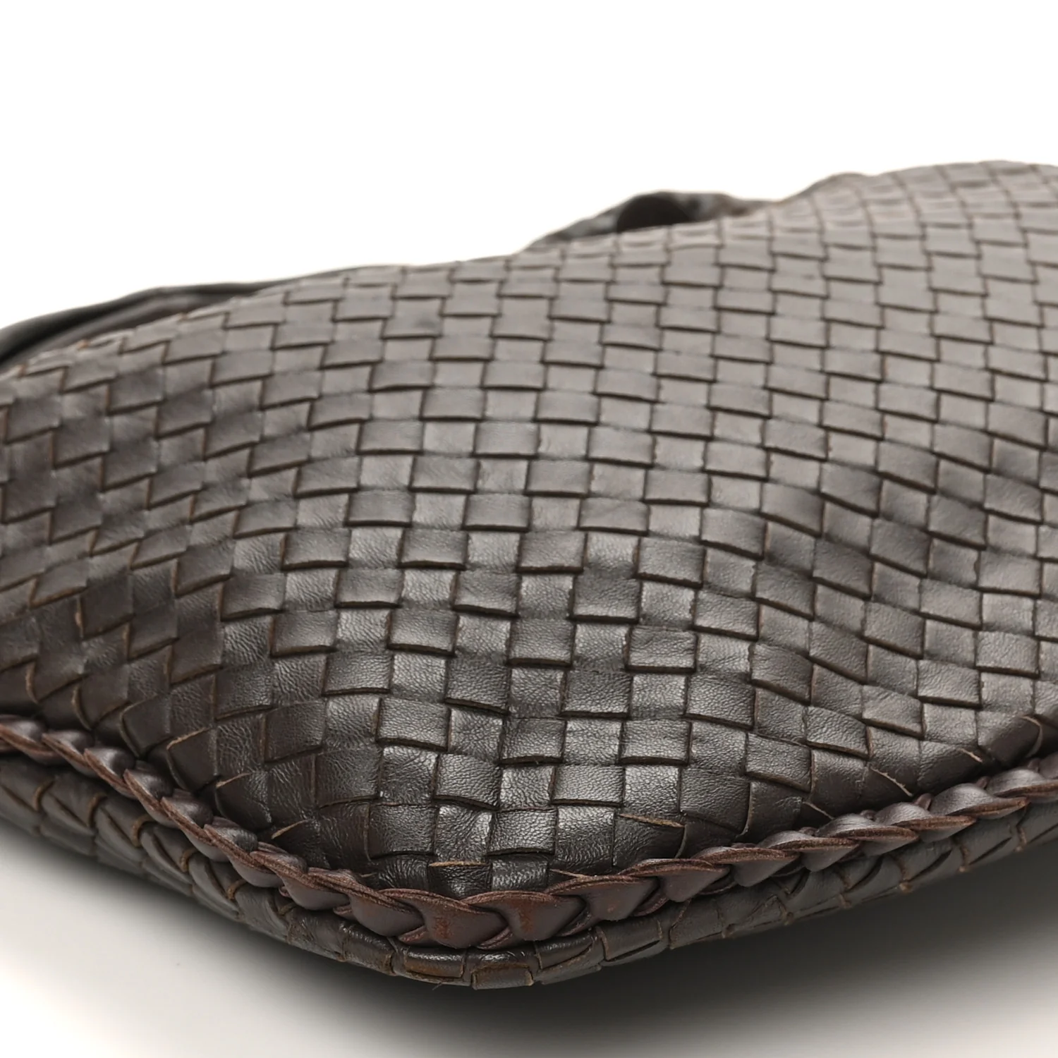 Nappa Intrecciato Medium Veneta Hobo Ebano - Image 9