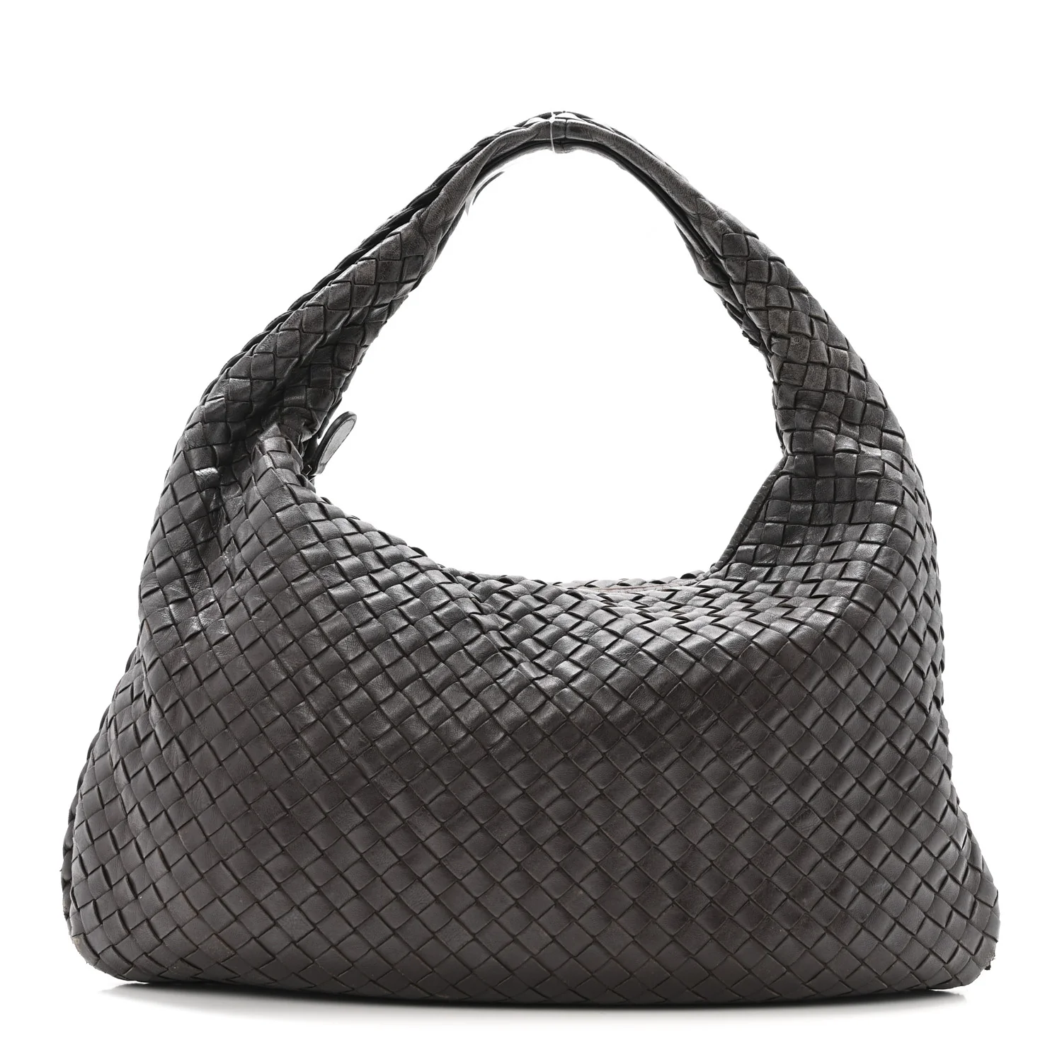 Nappa Intrecciato Medium Veneta Hobo Ebano