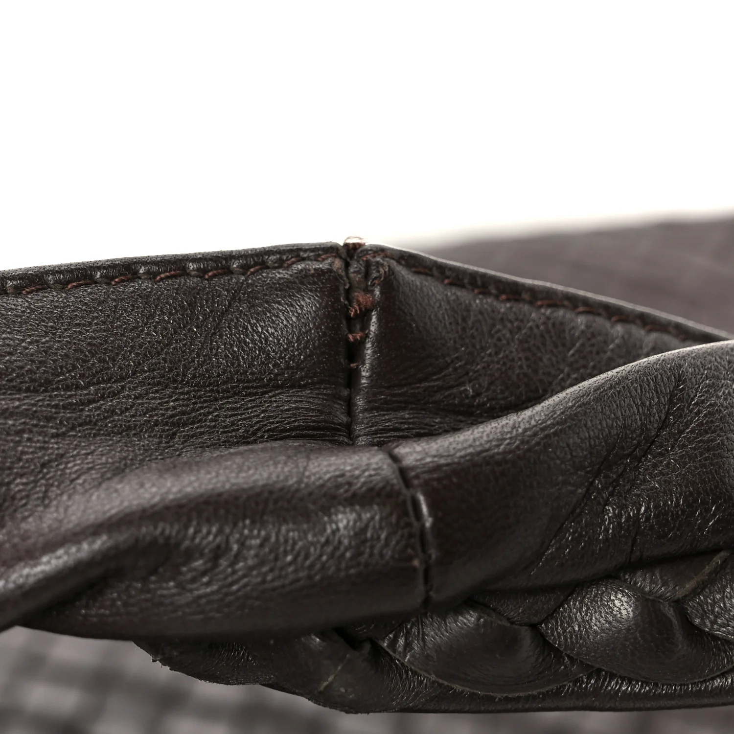 Nappa Intrecciato Medium Veneta Hobo Ebano - Image 12