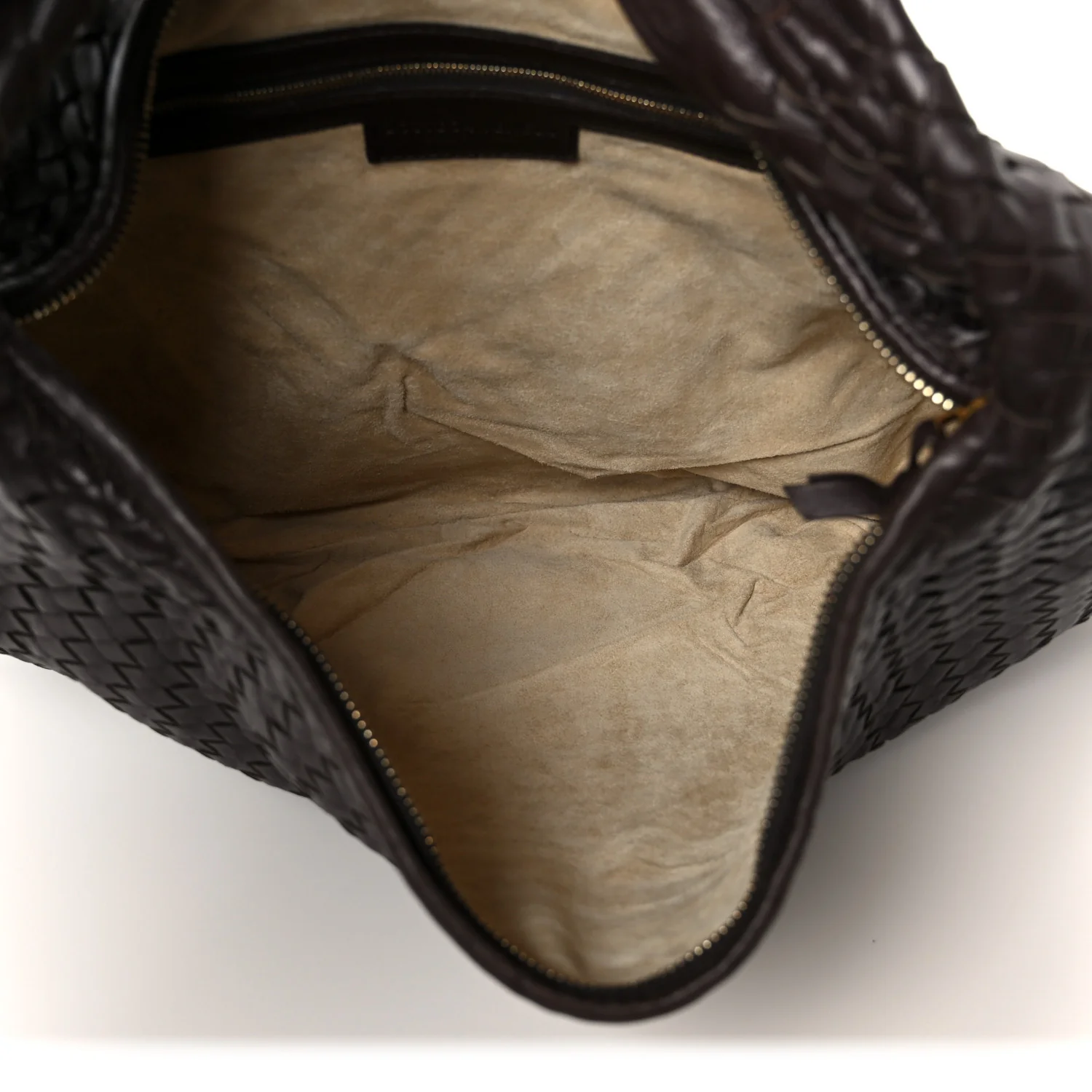 Nappa Intrecciato Medium Veneta Hobo Ebano - Image 5