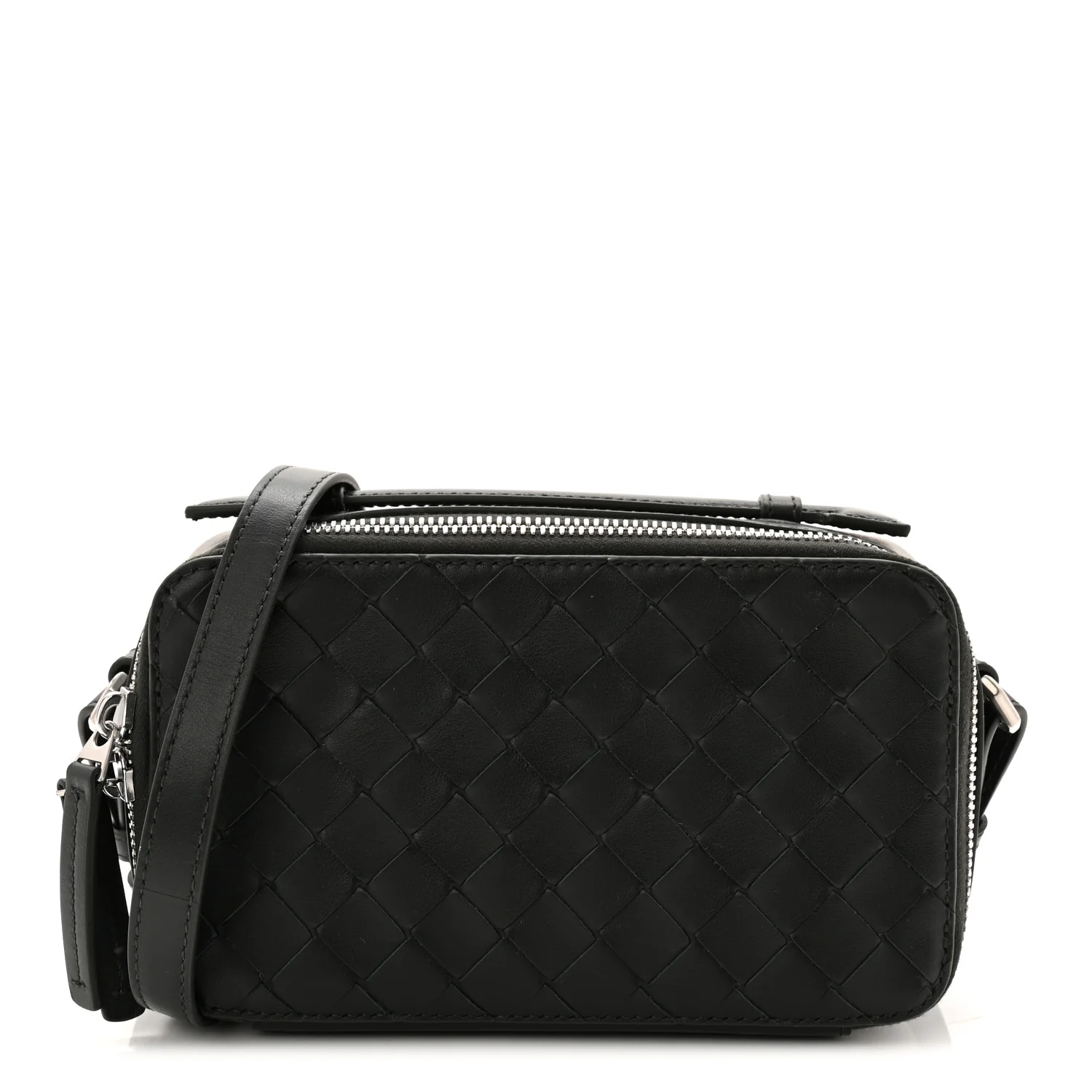 Nappa Intrecciato Mens Getaway Phone Pouch Dark Green