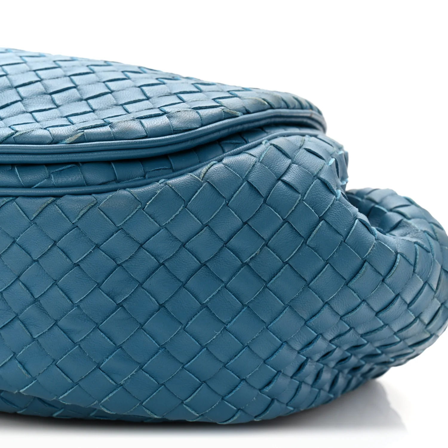 Nappa Intrecciato Messenger Bag Cobalt Blue - Image 10