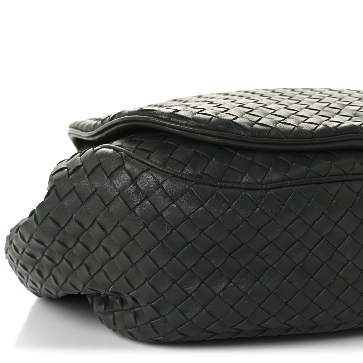 Nappa Intrecciato Messenger Bag Green - Image 8