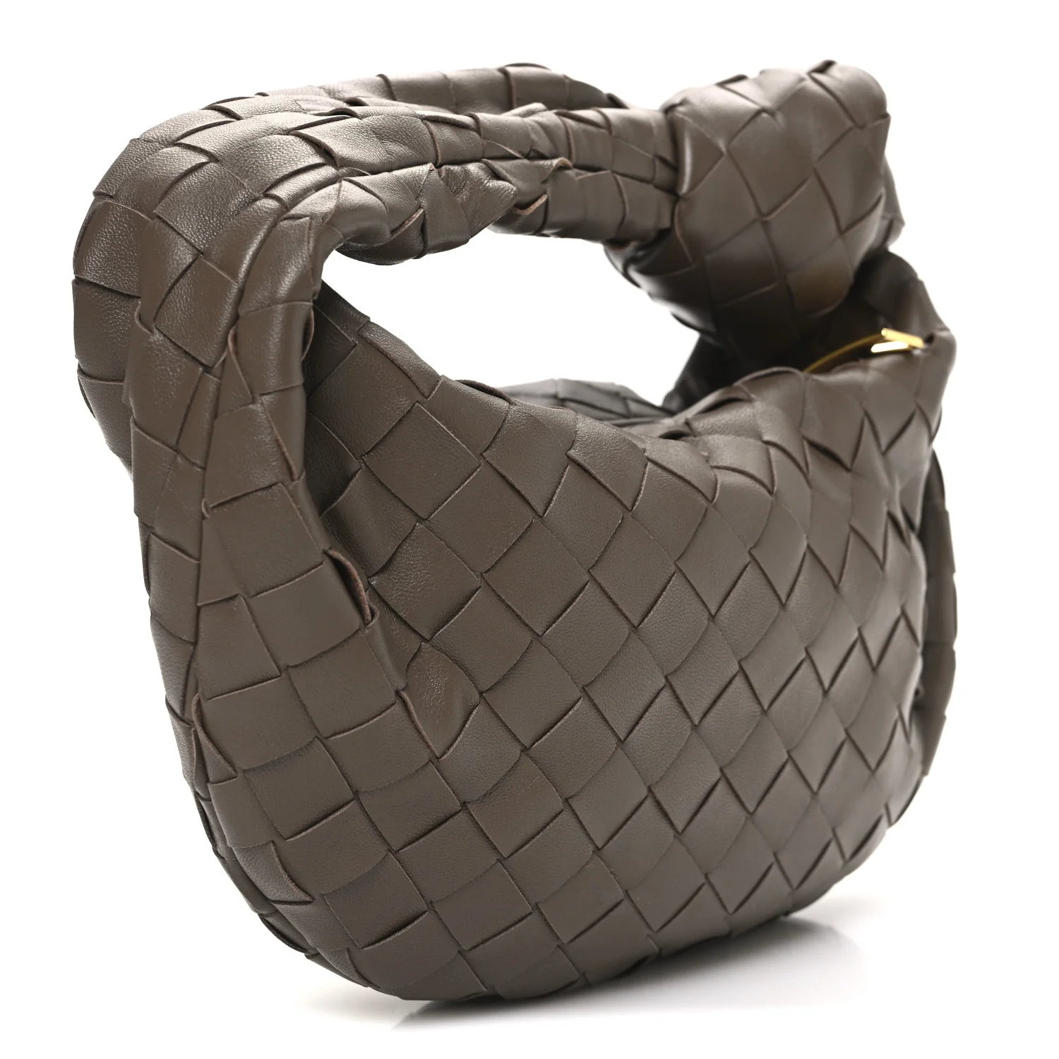 Nappa Intrecciato Mini Jodie Dark Taupe - Image 3