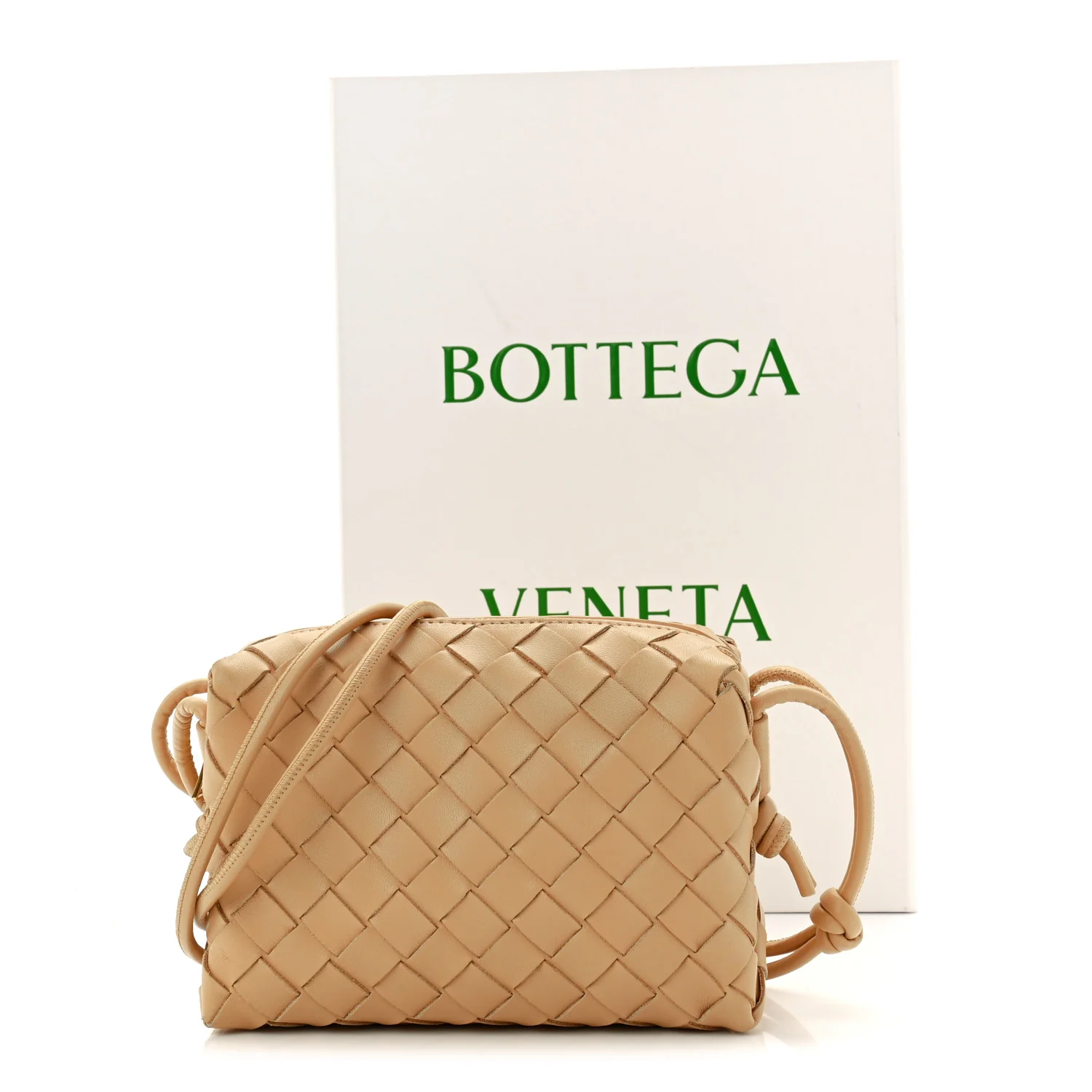 Nappa Intrecciato Mini Loop Camera Bag Almond - Image 10