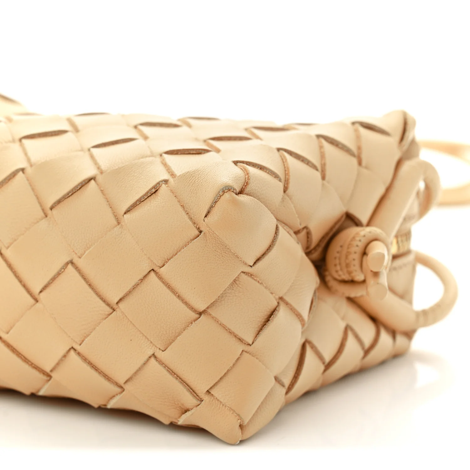 Nappa Intrecciato Mini Loop Camera Bag Almond - Image 9