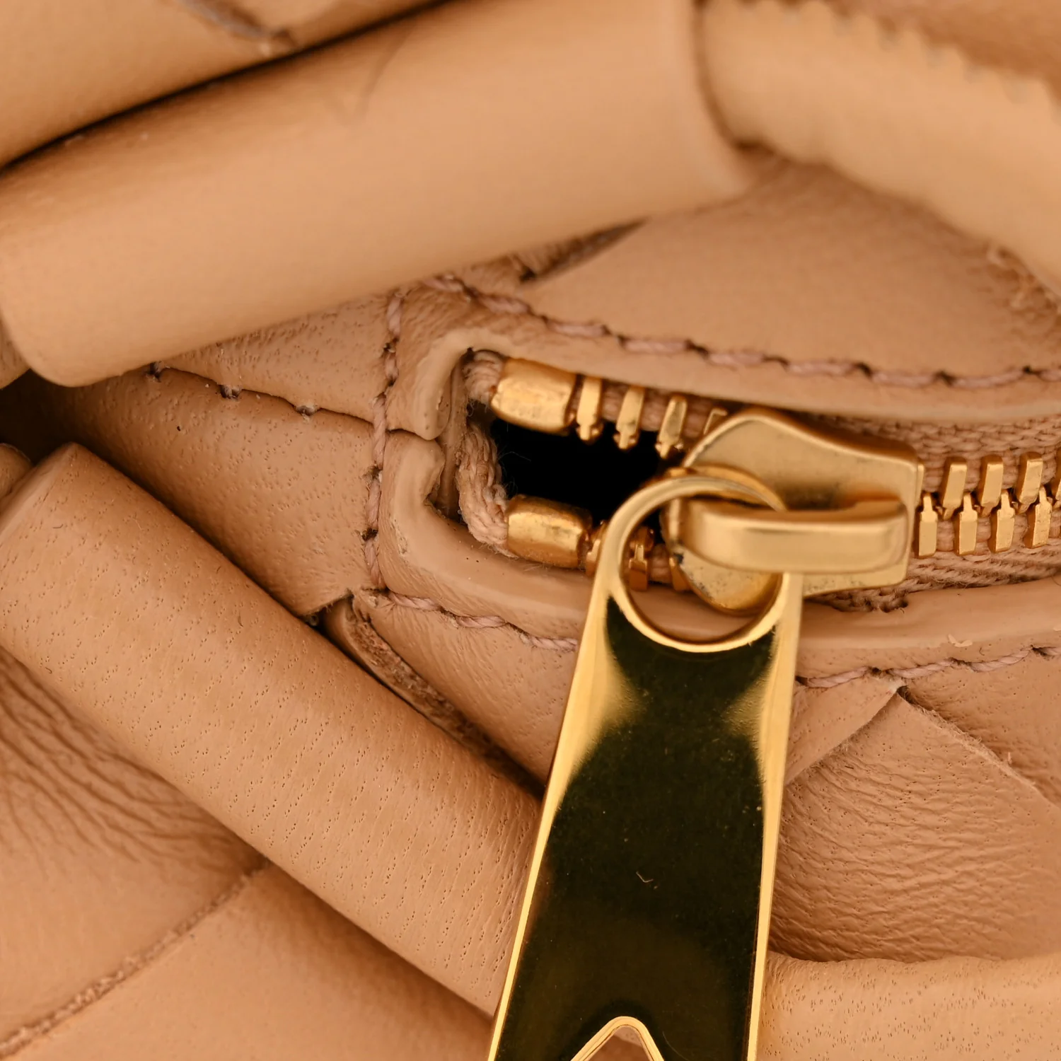 Nappa Intrecciato Mini Loop Camera Bag Almond - Image 10