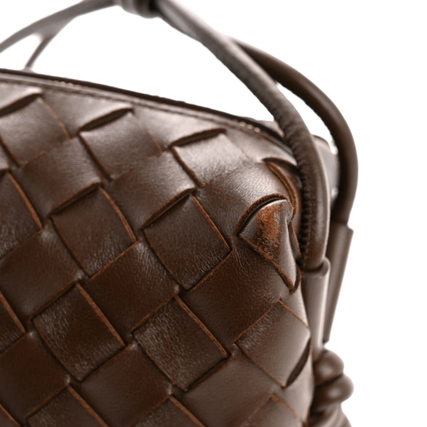 Nappa Intrecciato Mini Loop Camera Bag Light Brown - Image 11