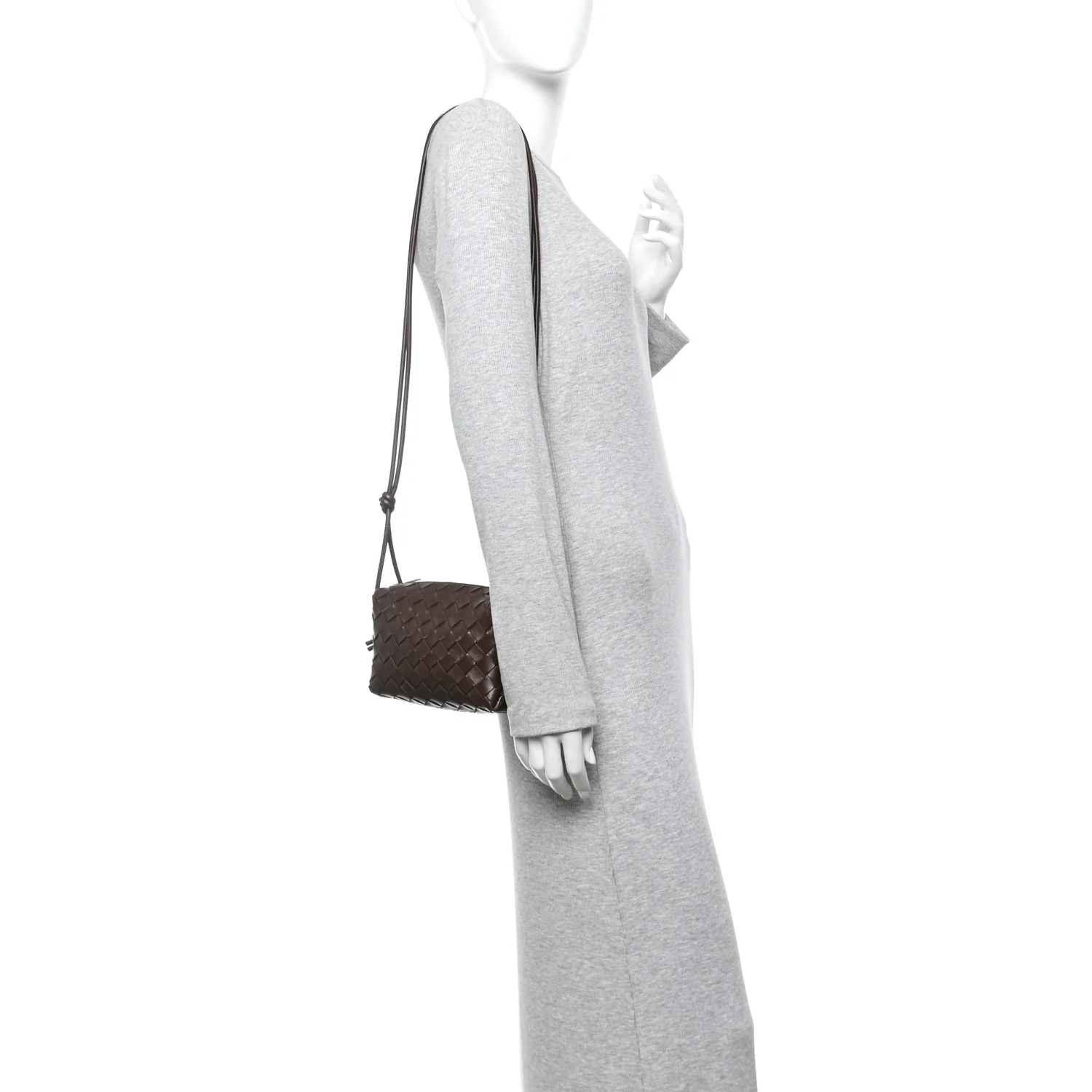 Nappa Intrecciato Mini Loop Camera Bag Light Brown - Image 2