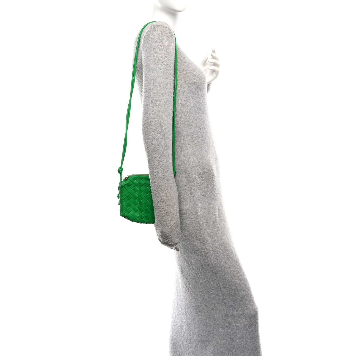 Nappa Intrecciato Mini Loop Camera Bag Parakeet - Image 2