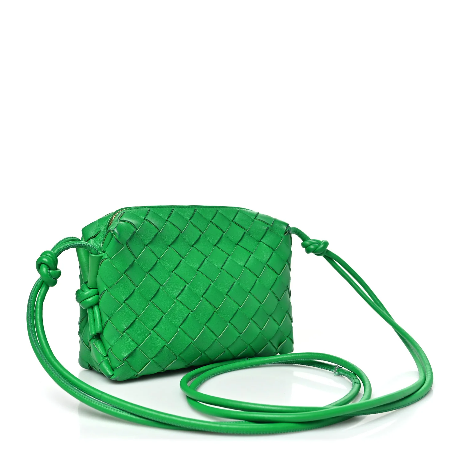 Nappa Intrecciato Mini Loop Camera Bag Parakeet - Image 3