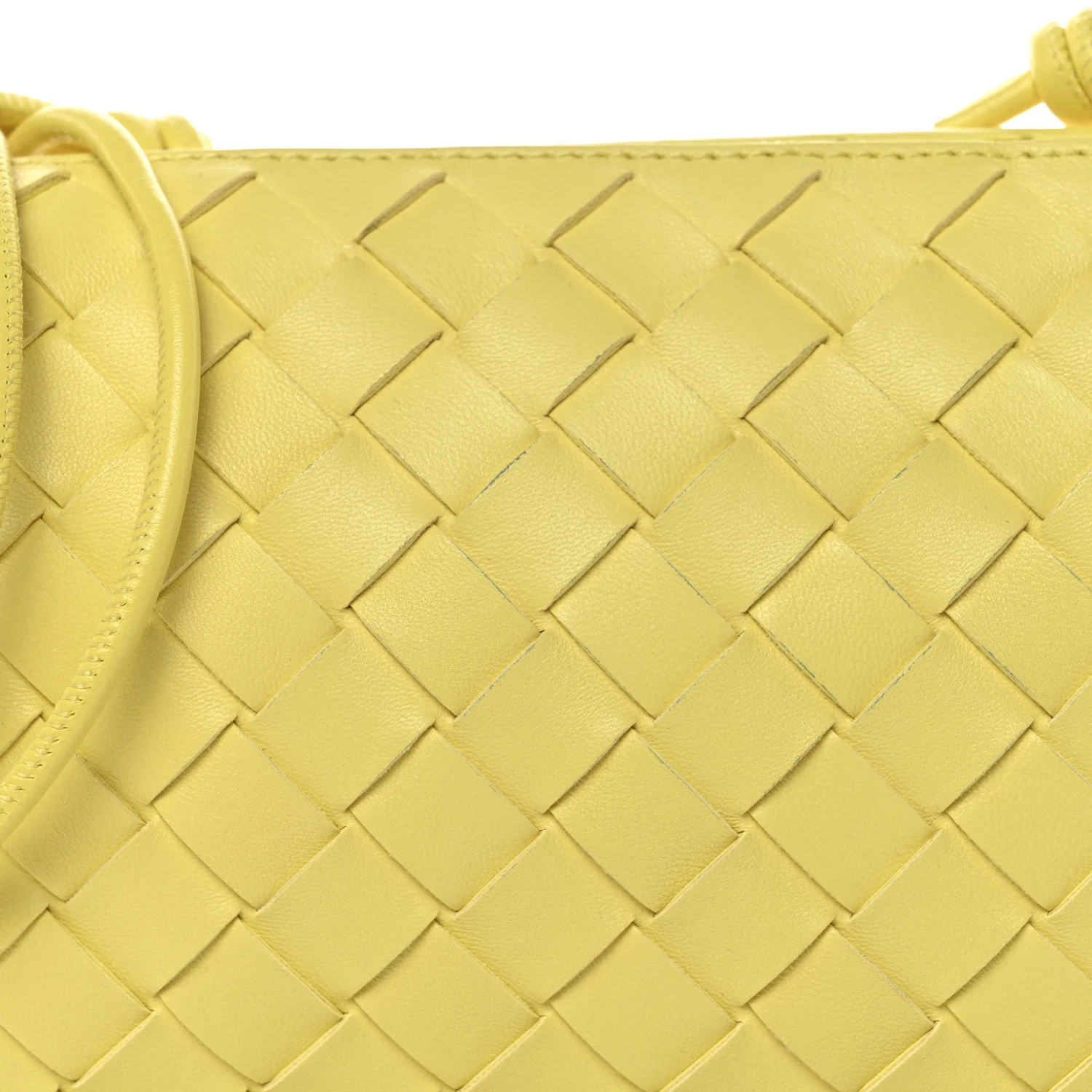 Nappa Intrecciato Mini Loop Camera Bag Yellow - Image 7