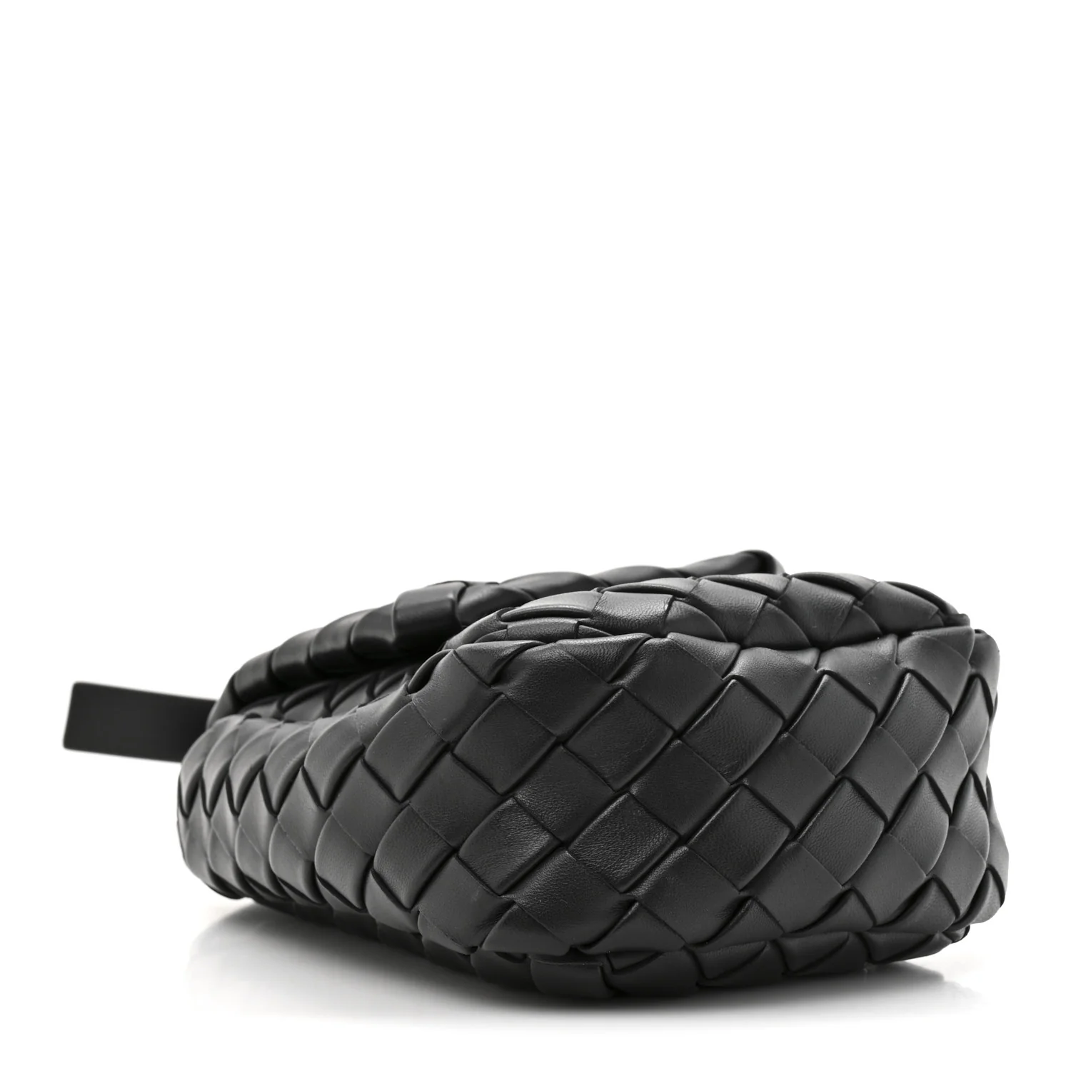 Nappa Intrecciato Mini Vertical Cobble Shoulder Bag Black - Image 4