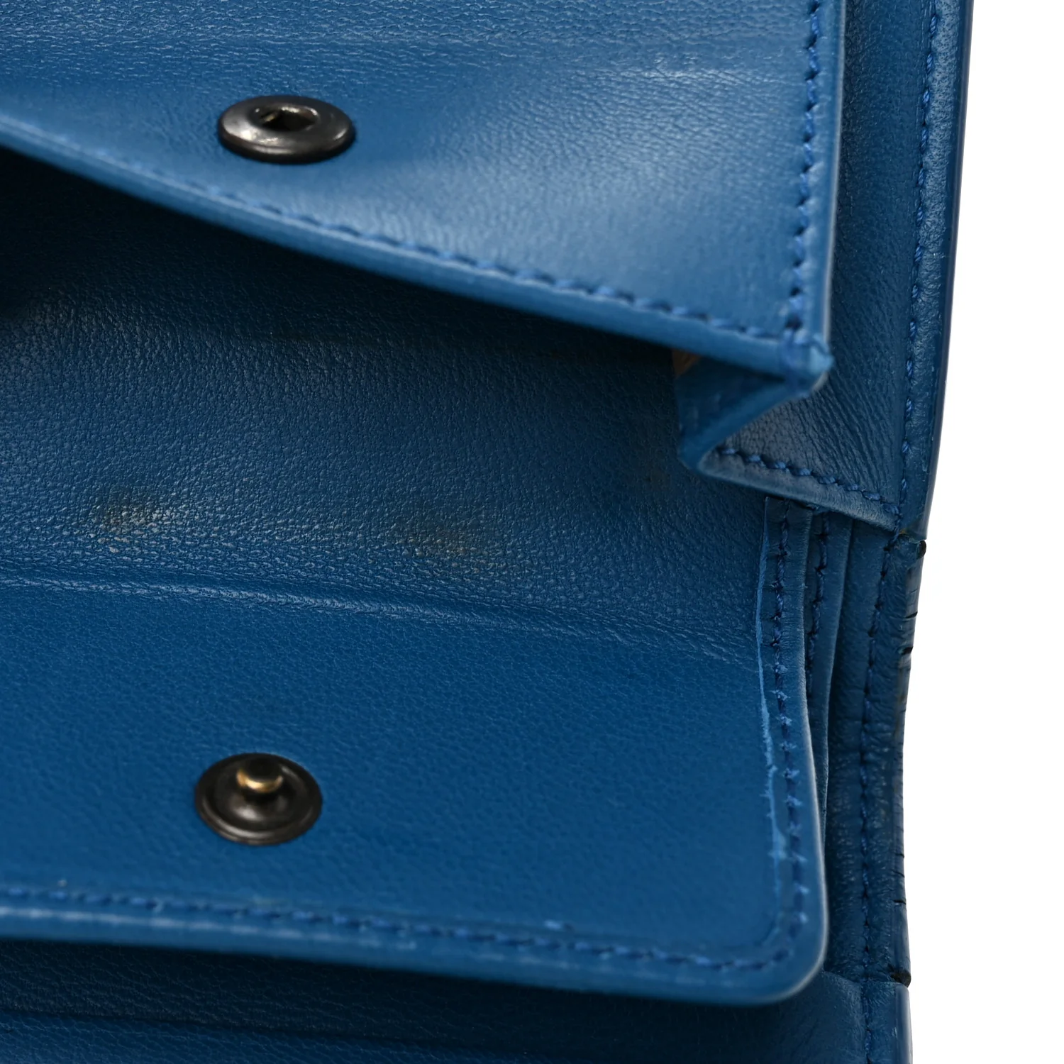 Nappa Intrecciato Mini Wallet Blue - Image 7