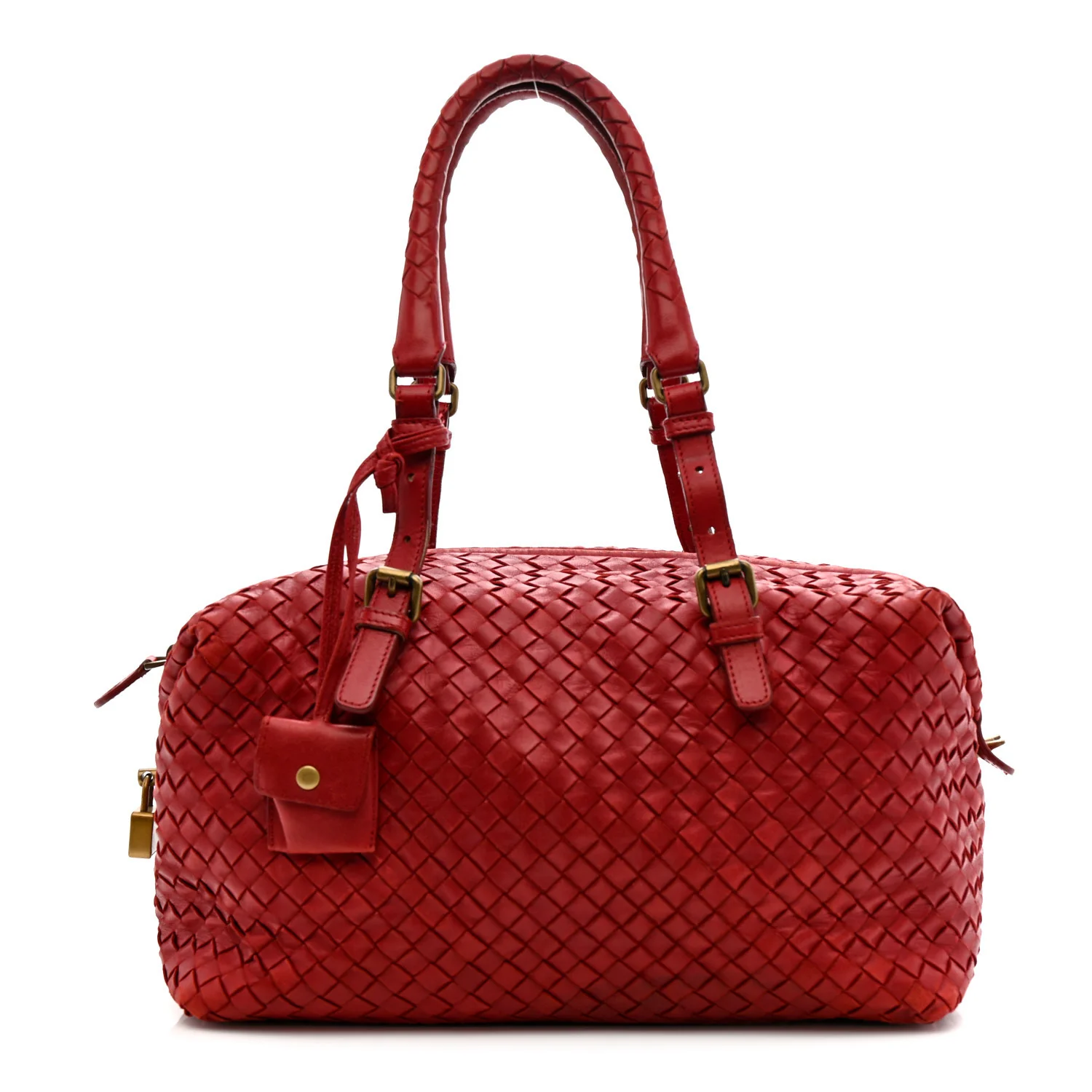 Nappa Intrecciato Montaigne Bag Red