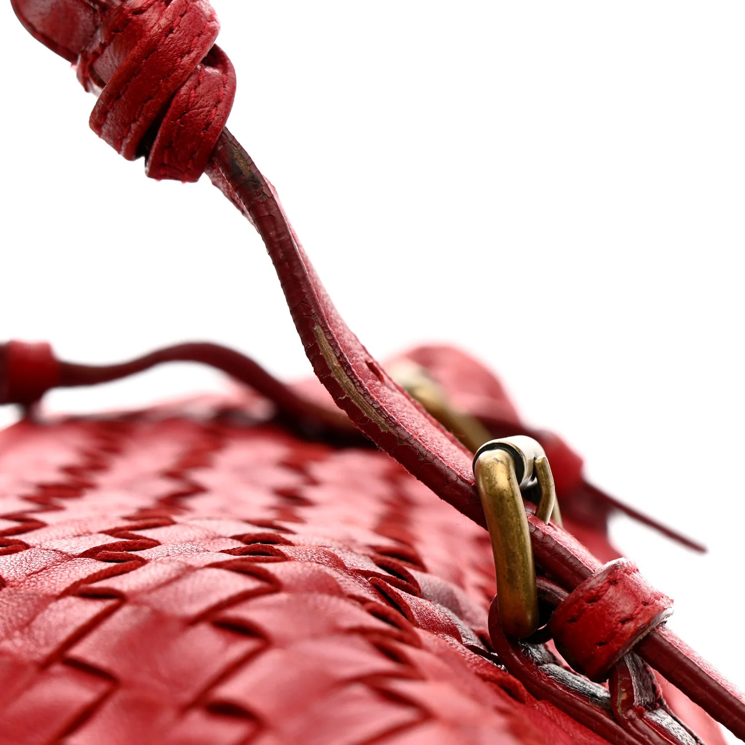 Nappa Intrecciato Montaigne Bag Red - Image 17