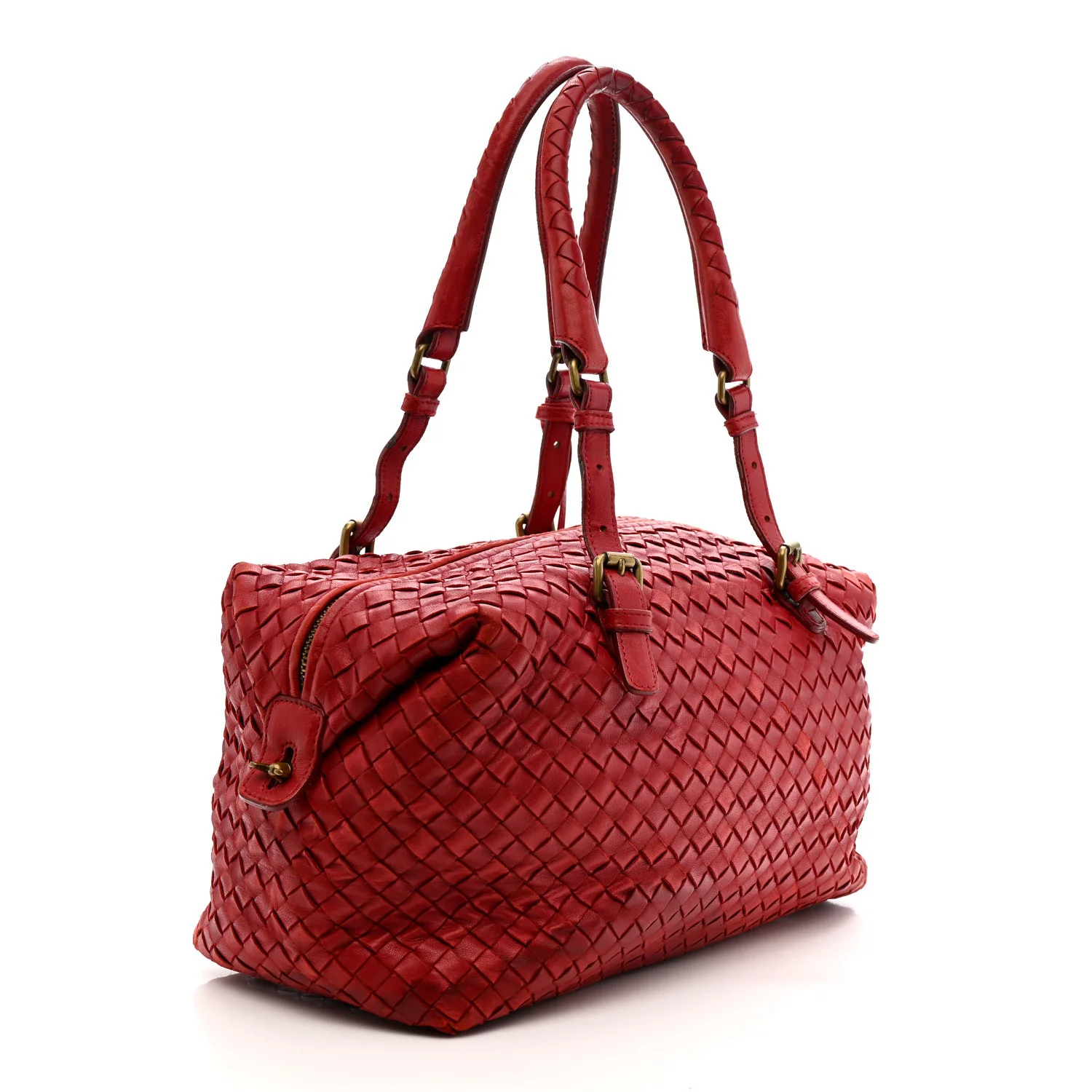 Nappa Intrecciato Montaigne Bag Red - Image 4