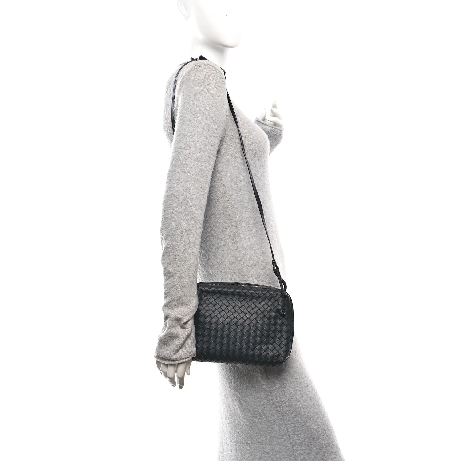 Nappa Intrecciato Nodini Bag Black - Image 2